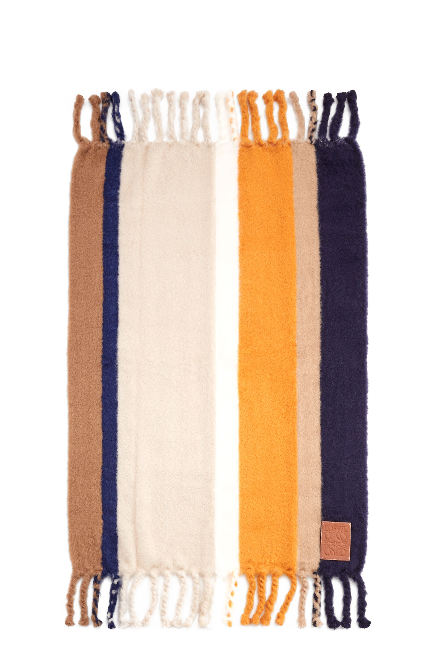 Stripe blanket in mohair and wool 2