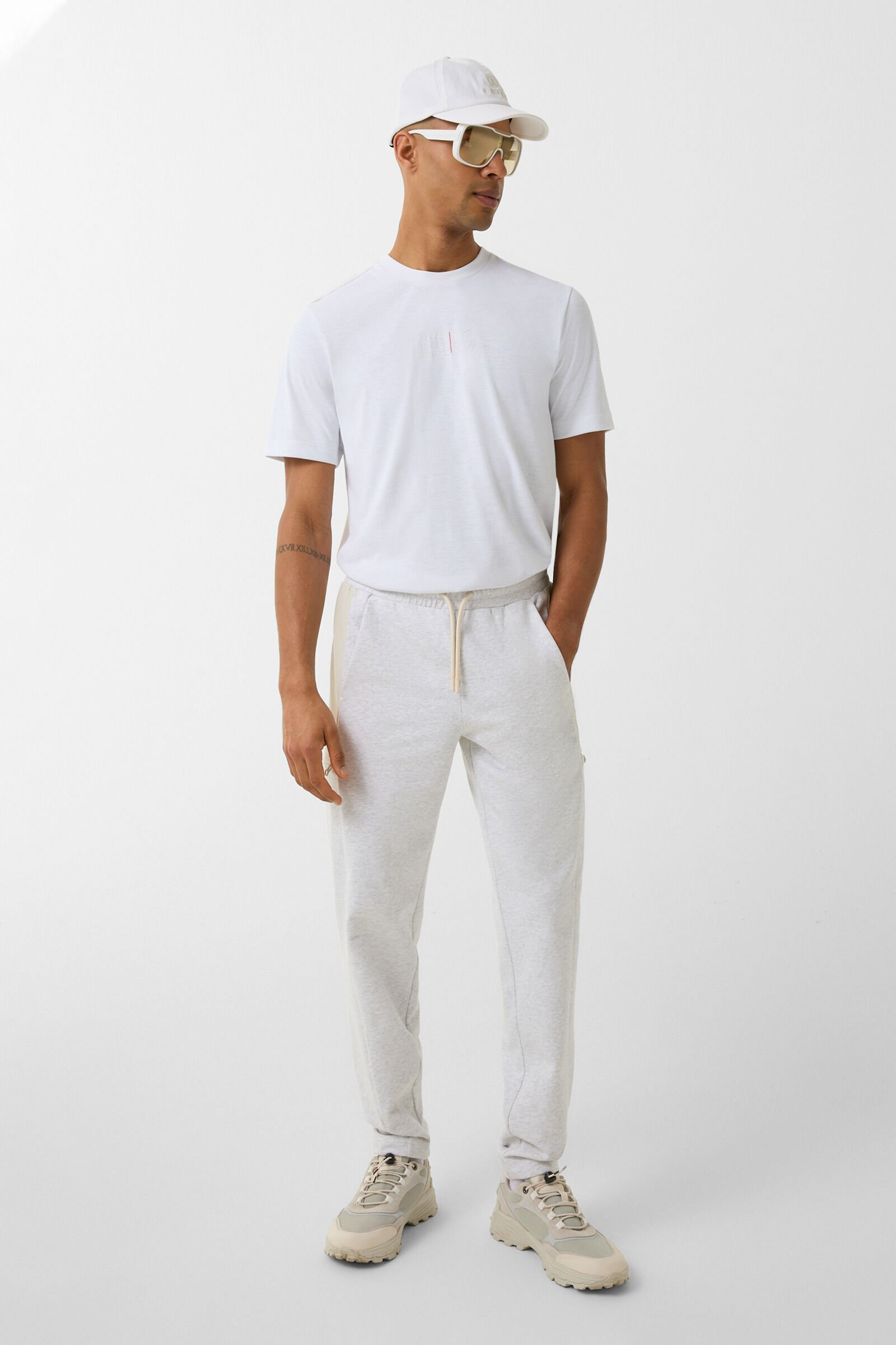 Nilay sweatpants in Light gray/sand - 4