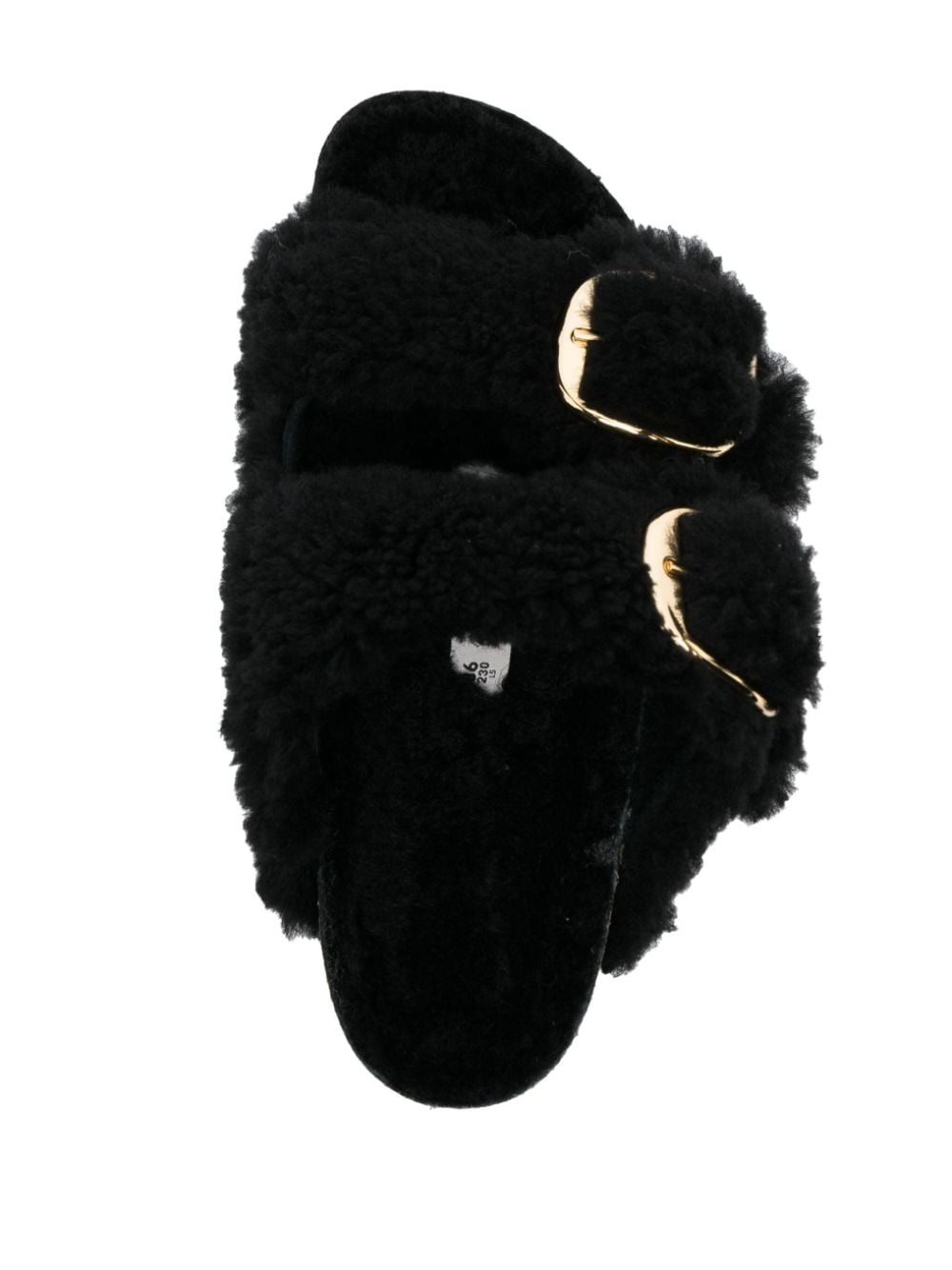 Arizona Big Buckle shearling slides - 4