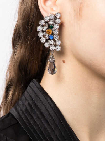 Alessandra Rich crystal-embellished half moon earrings outlook