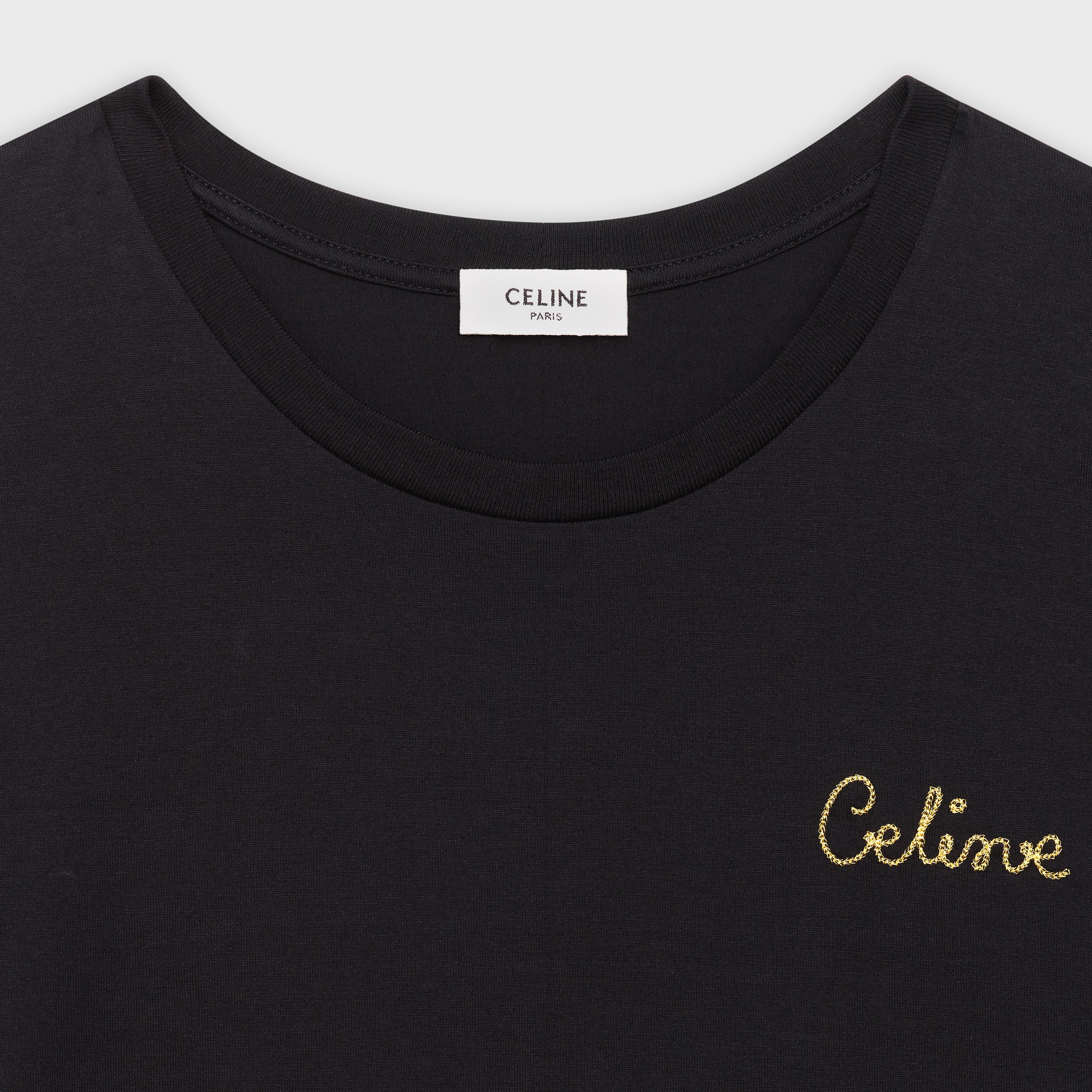 CELINE EMBROIDERED T-SHIRT IN COTTON - 3