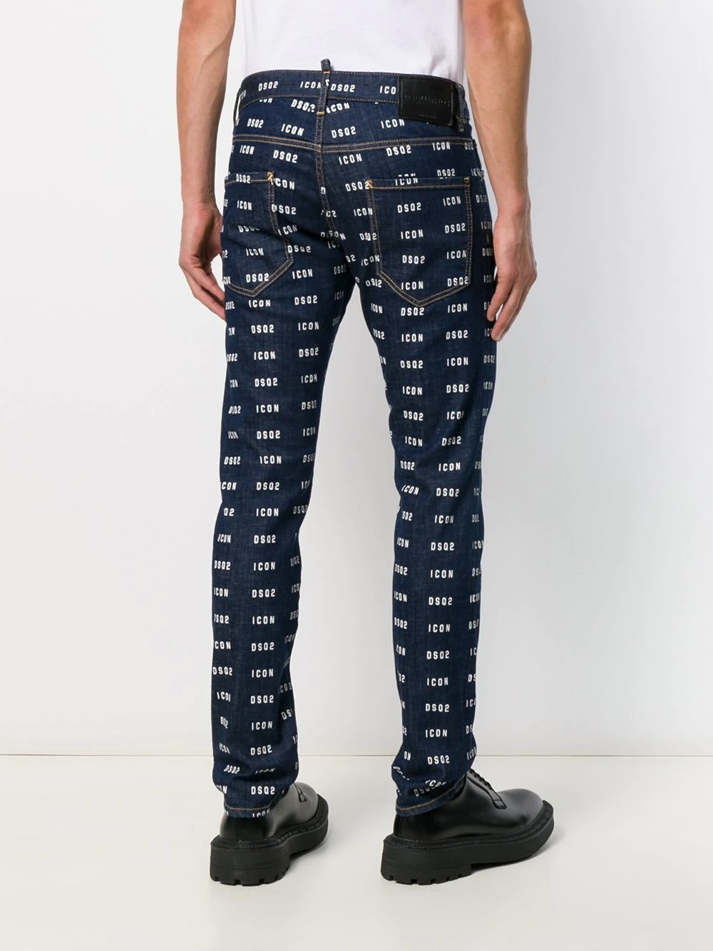 Icon printed straight-leg jeans - 4