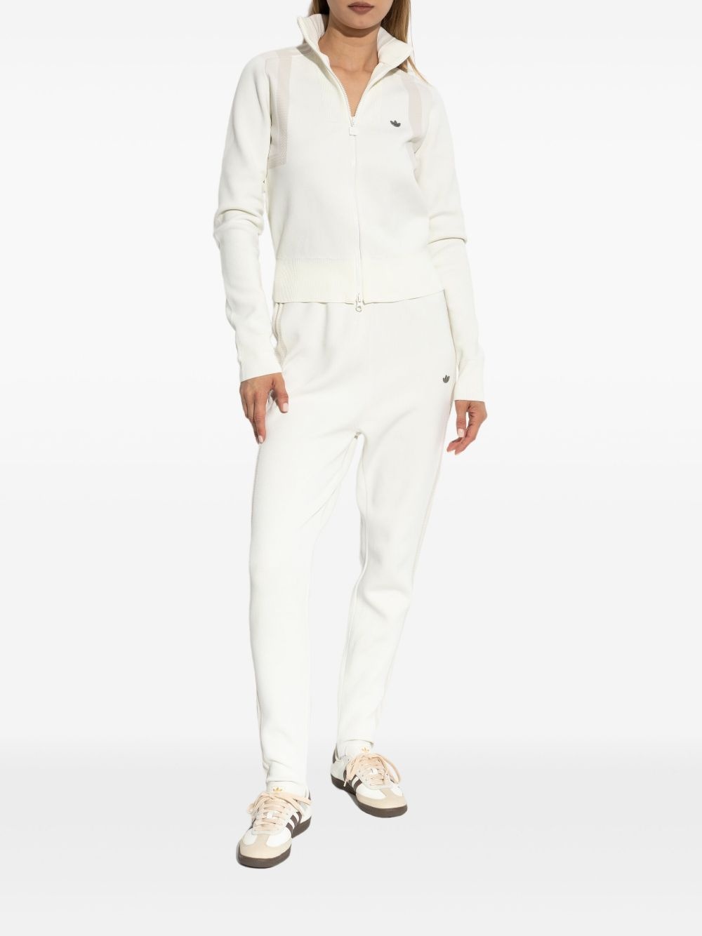 zip-front ribbed cardigan - 2