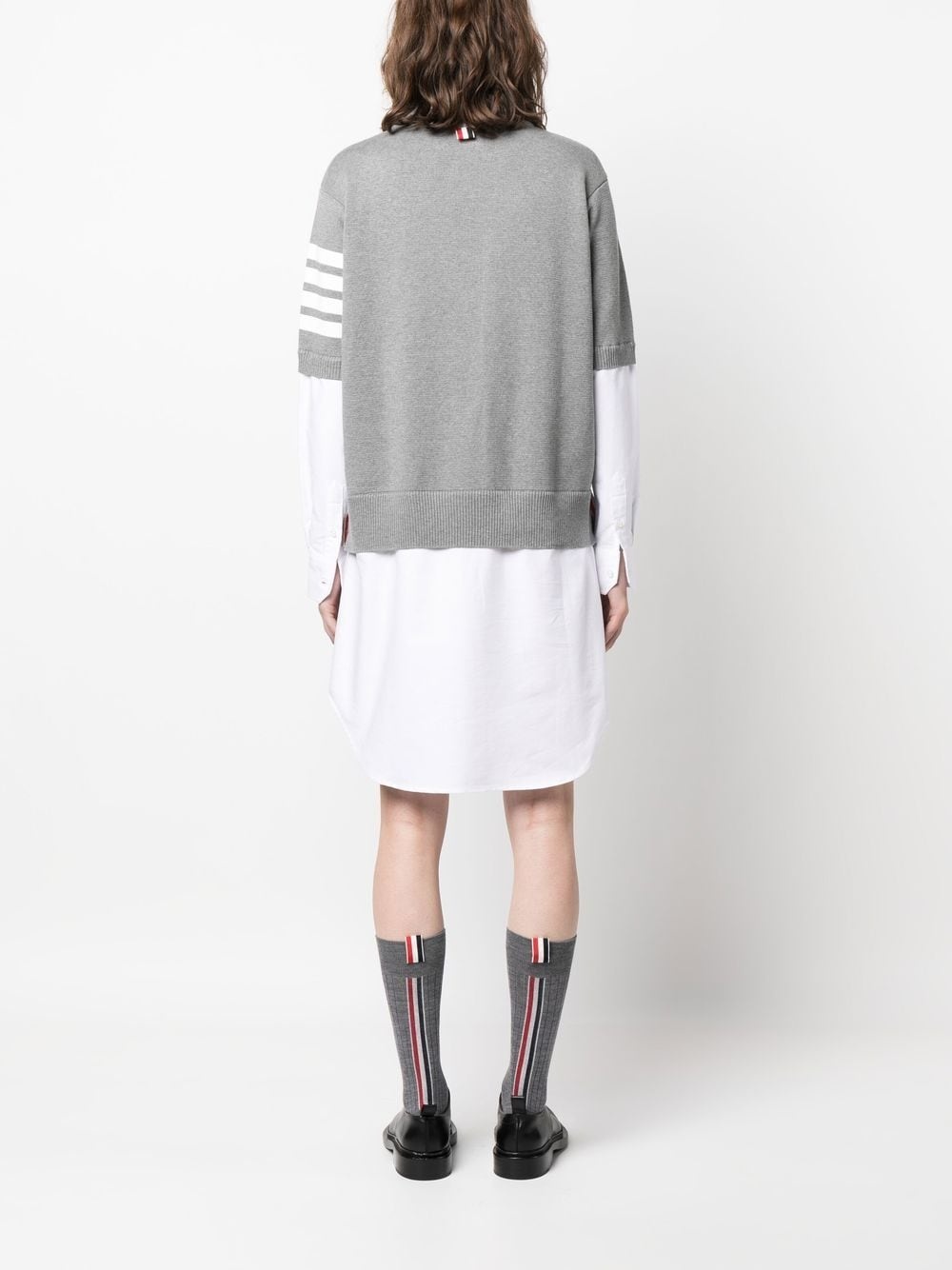 stripe-detail poplin dress - 4