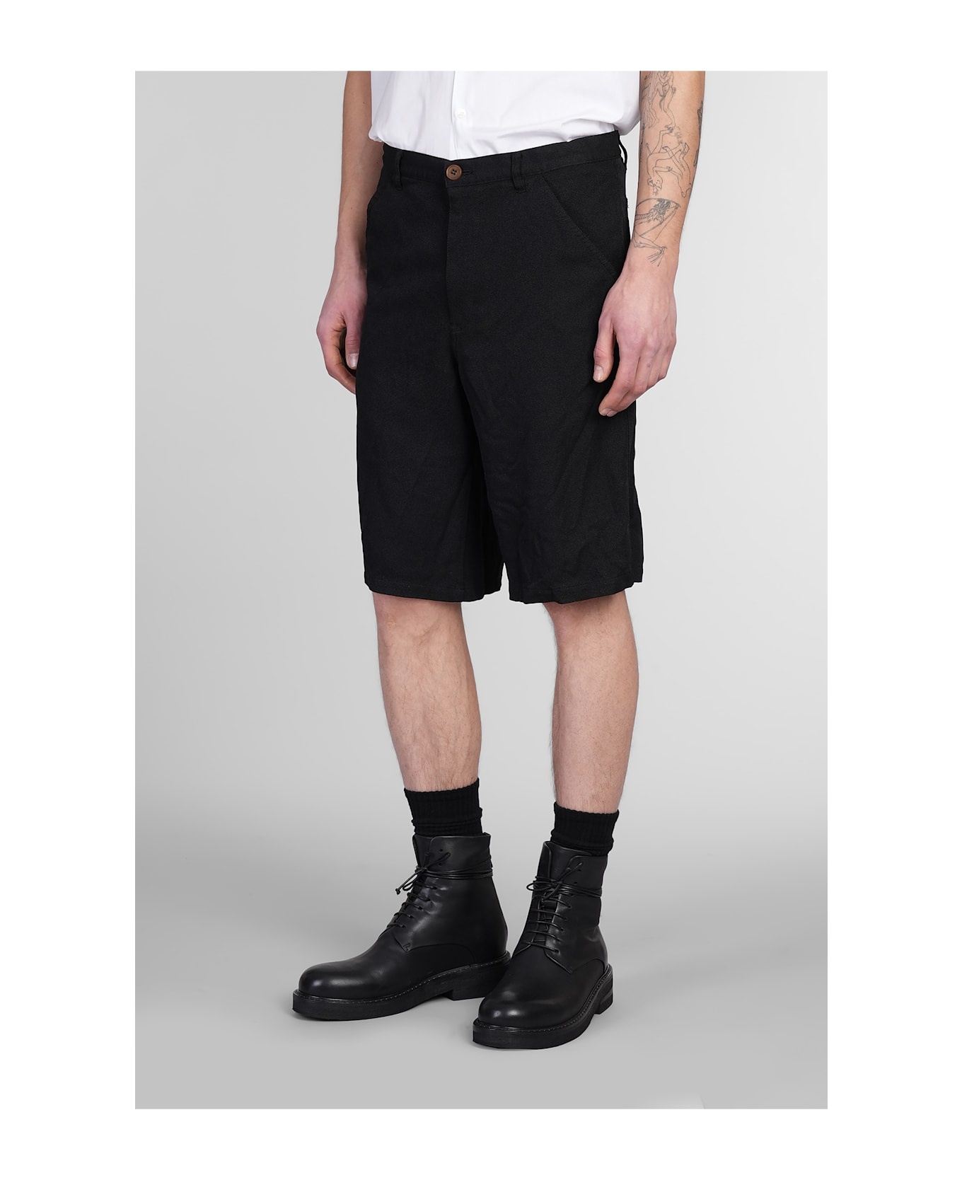 Shorts In Black Polyester - 4