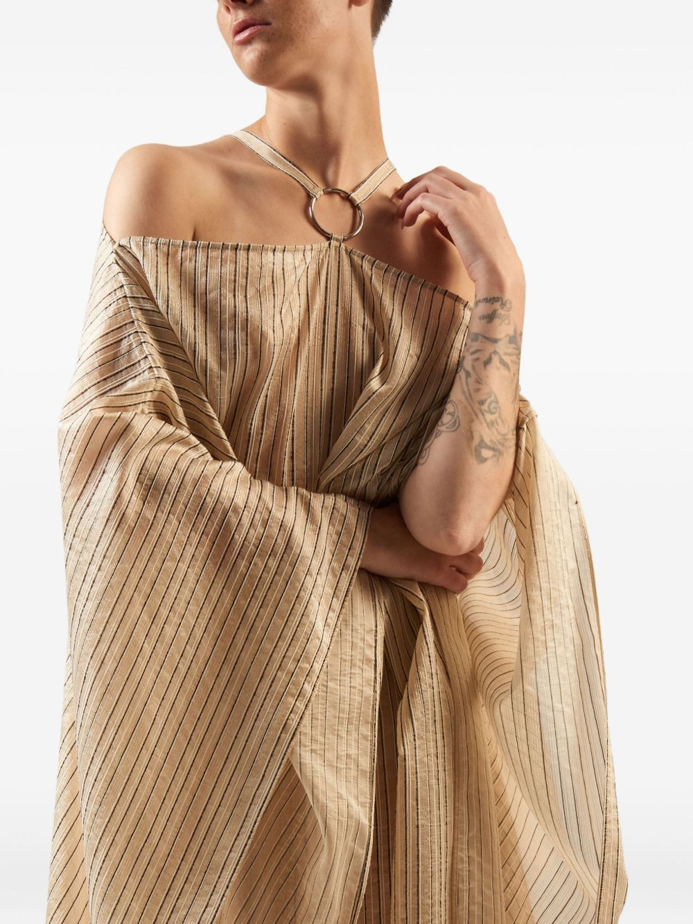 Sepik striped-pattern maxi dress - 4