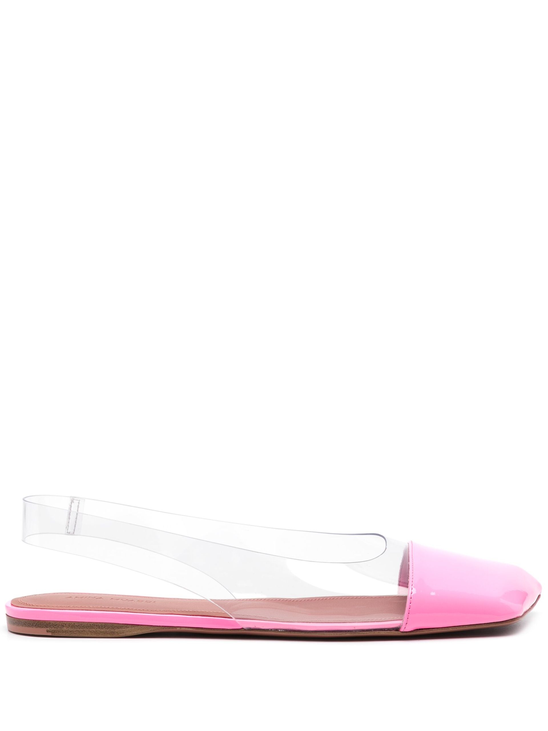 Pink Ane Slingback Leather Ballet Flats - 1