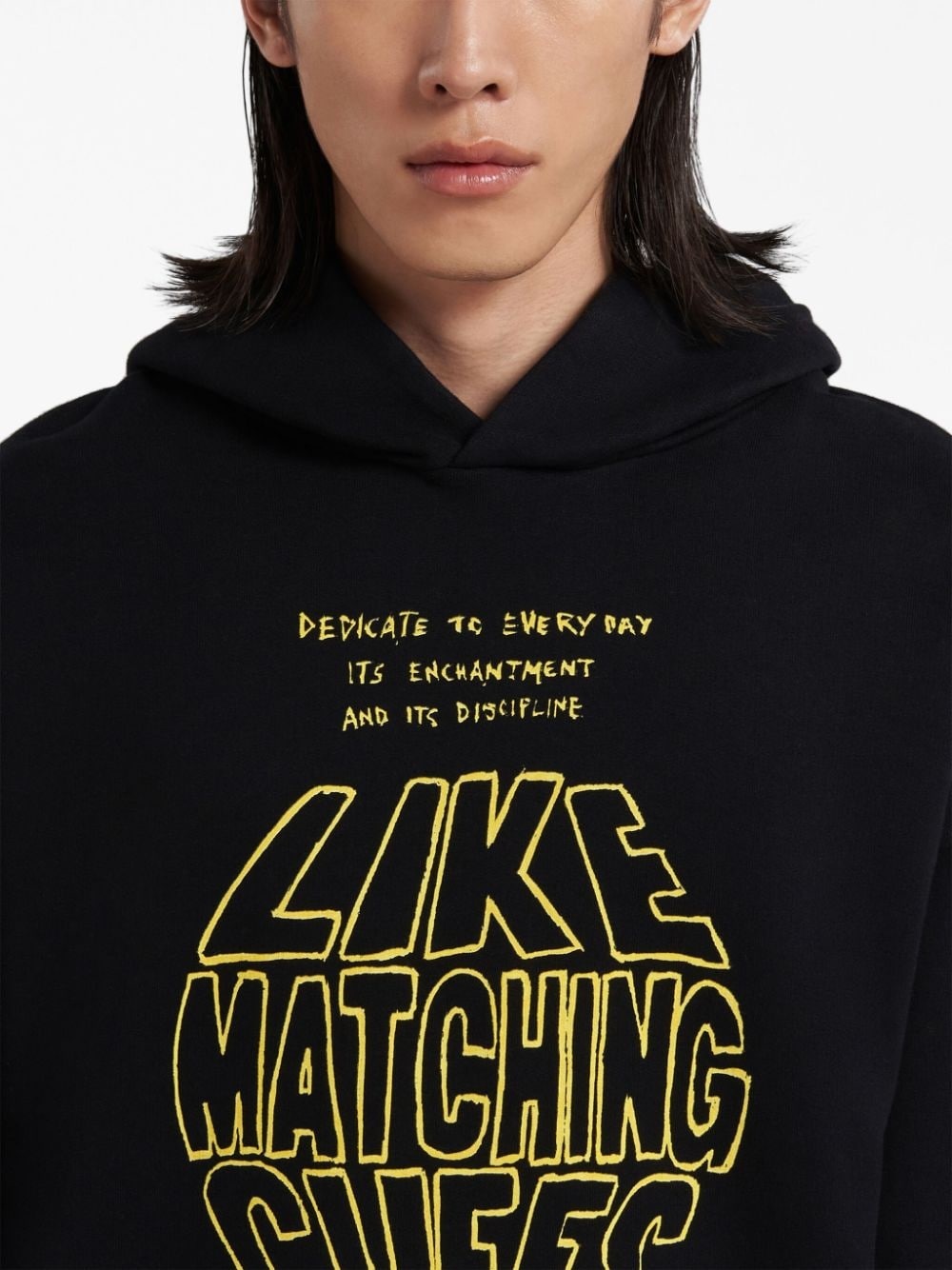 slogan-print cotton hoodie - 5