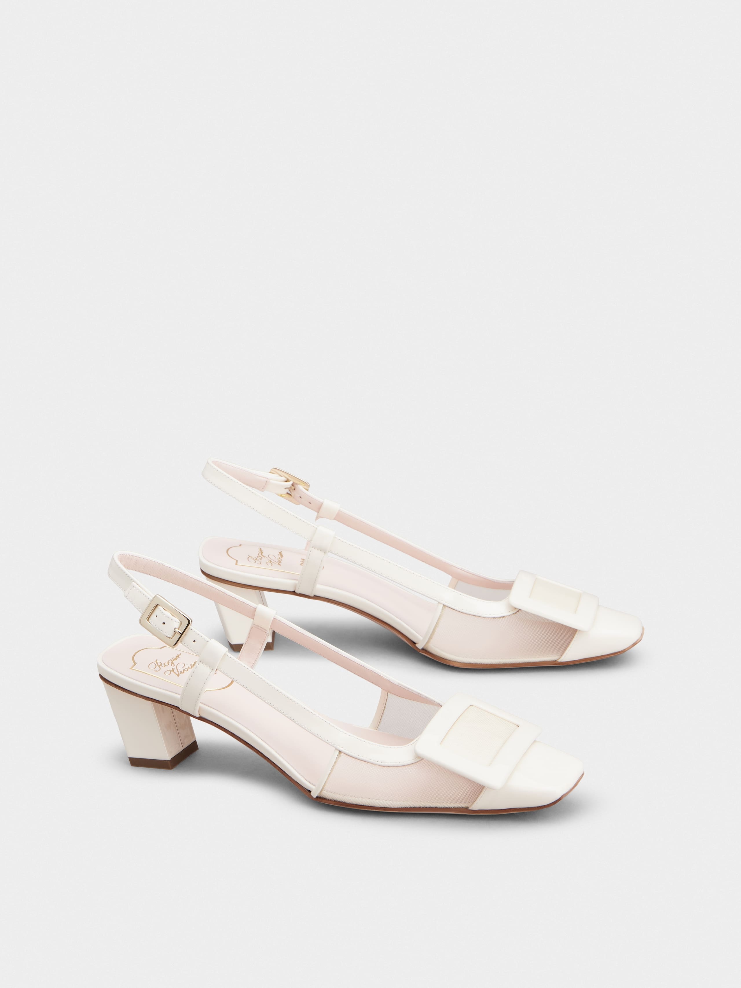 Belle Vivier Slingback Pumps in mesh fabric - 2
