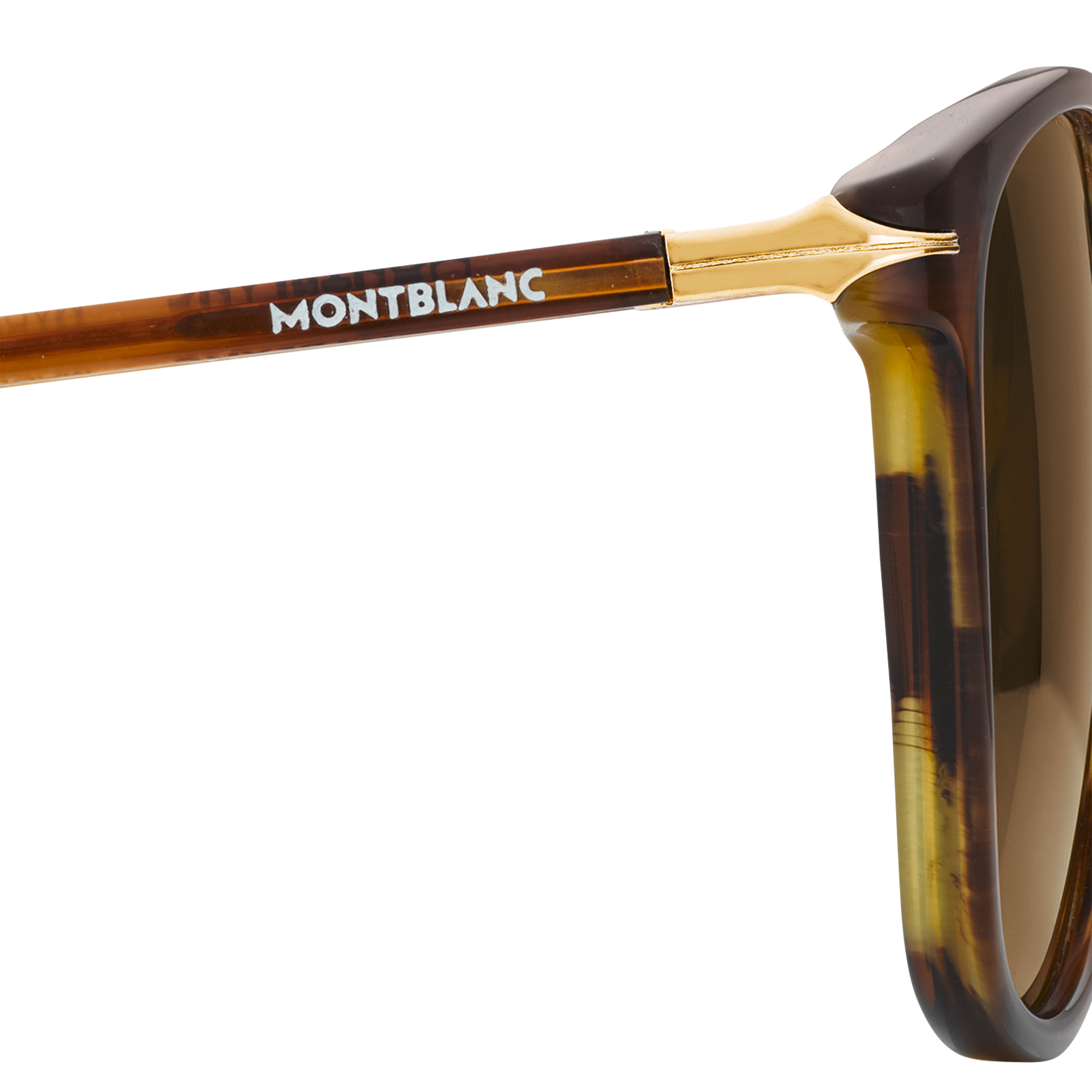 Squared Sunglasses with Brown-Colored Acetate Frame - 4