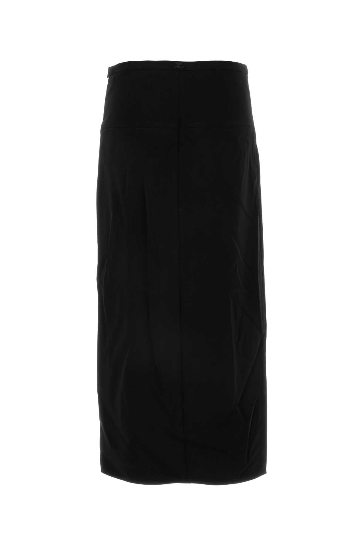Courreges Women Black Polyester Blend Skirt - 2