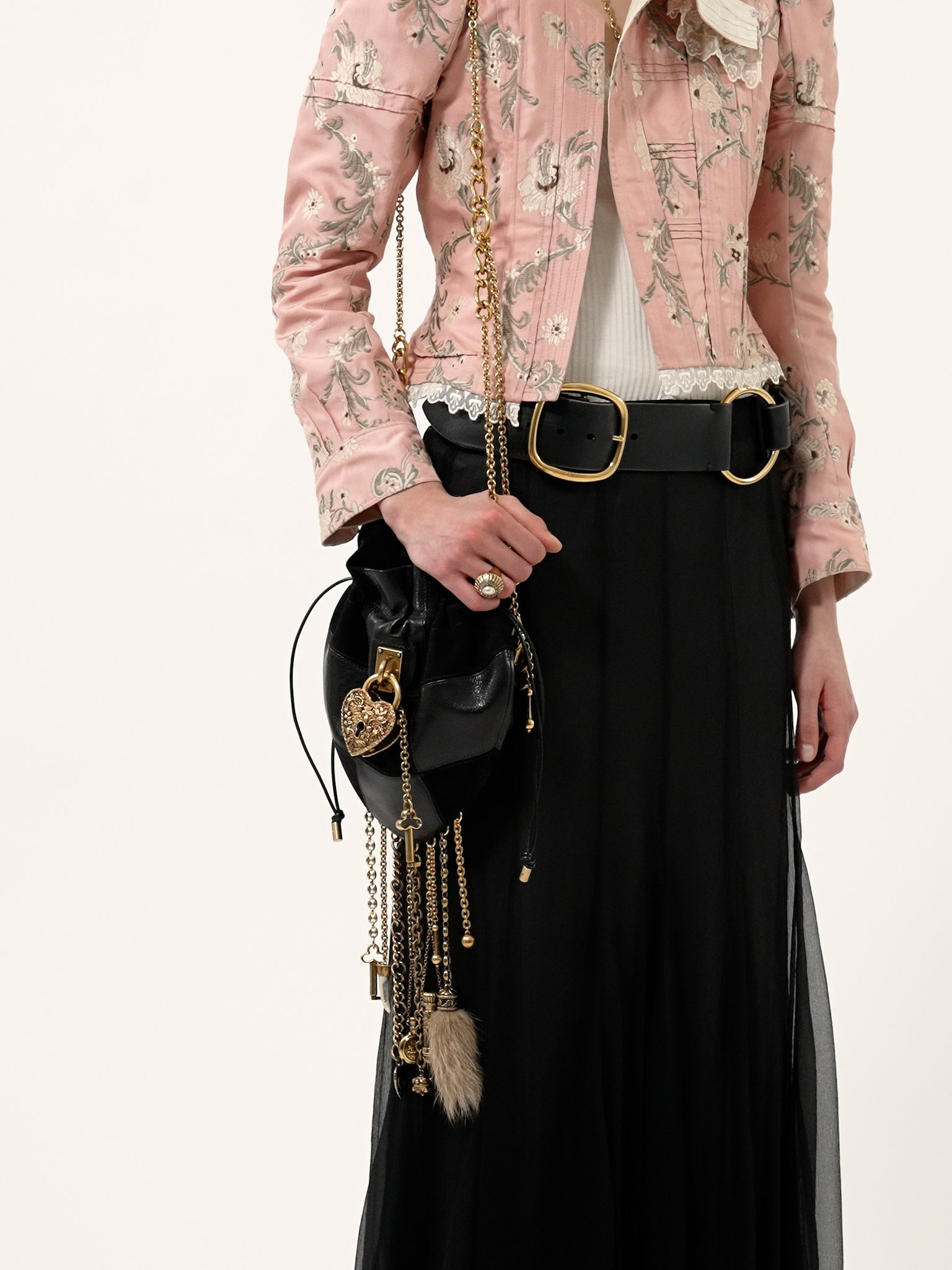 CHÂTEAU TREASURES CROSSBODY BAG IN GRAINED & SUEDE LEATHER - 4