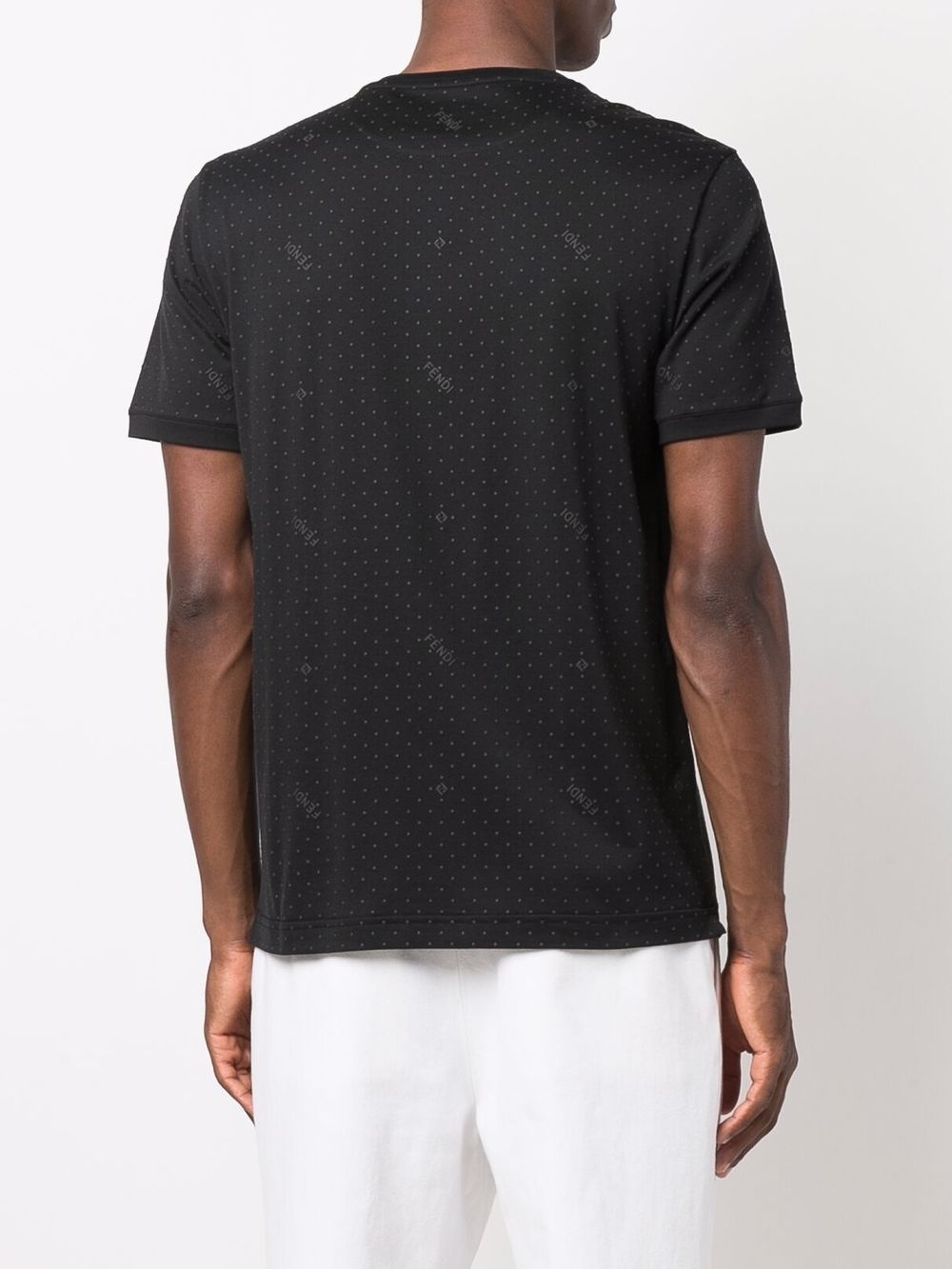 logo-embroidered polka-dot T-shirt - 4