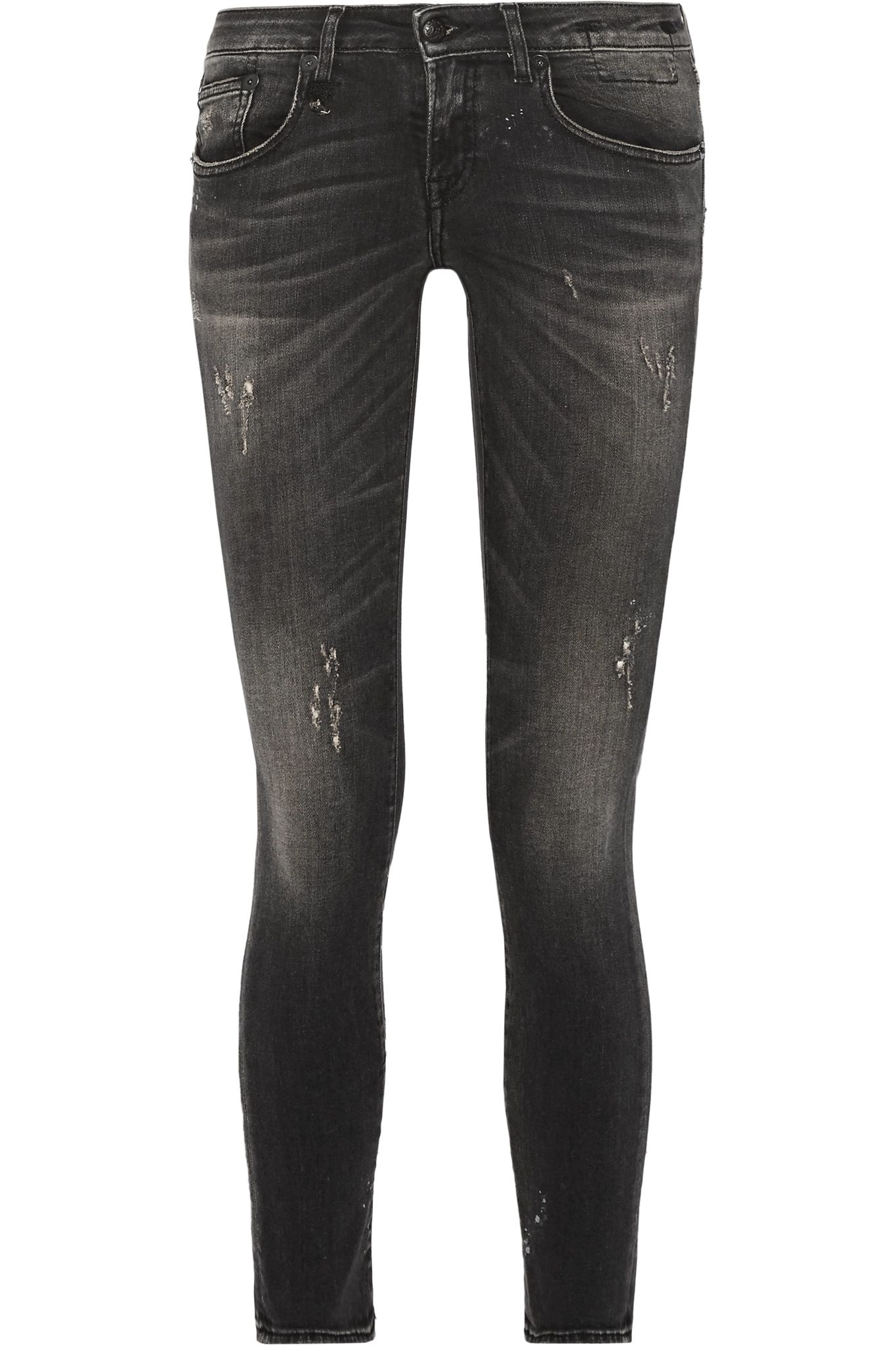 Kate distressed low-rise skinny jeans - 1