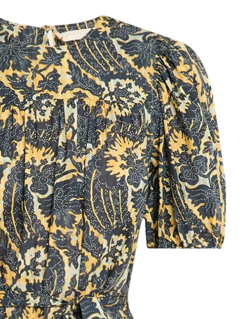 ULLA JOHNSON Rosalie floral belted mini dress outlook