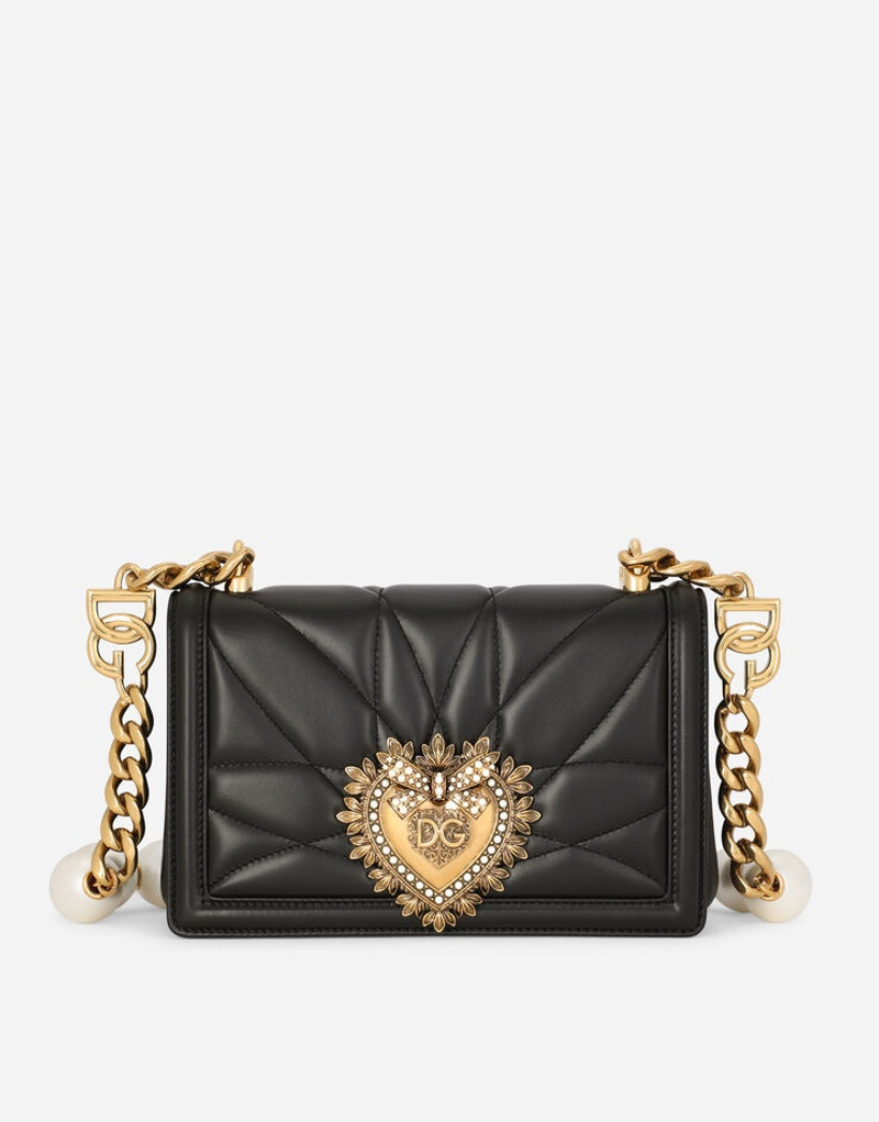 Medium Devotion Bag in quilted nappa leather with bejeweled strap 1