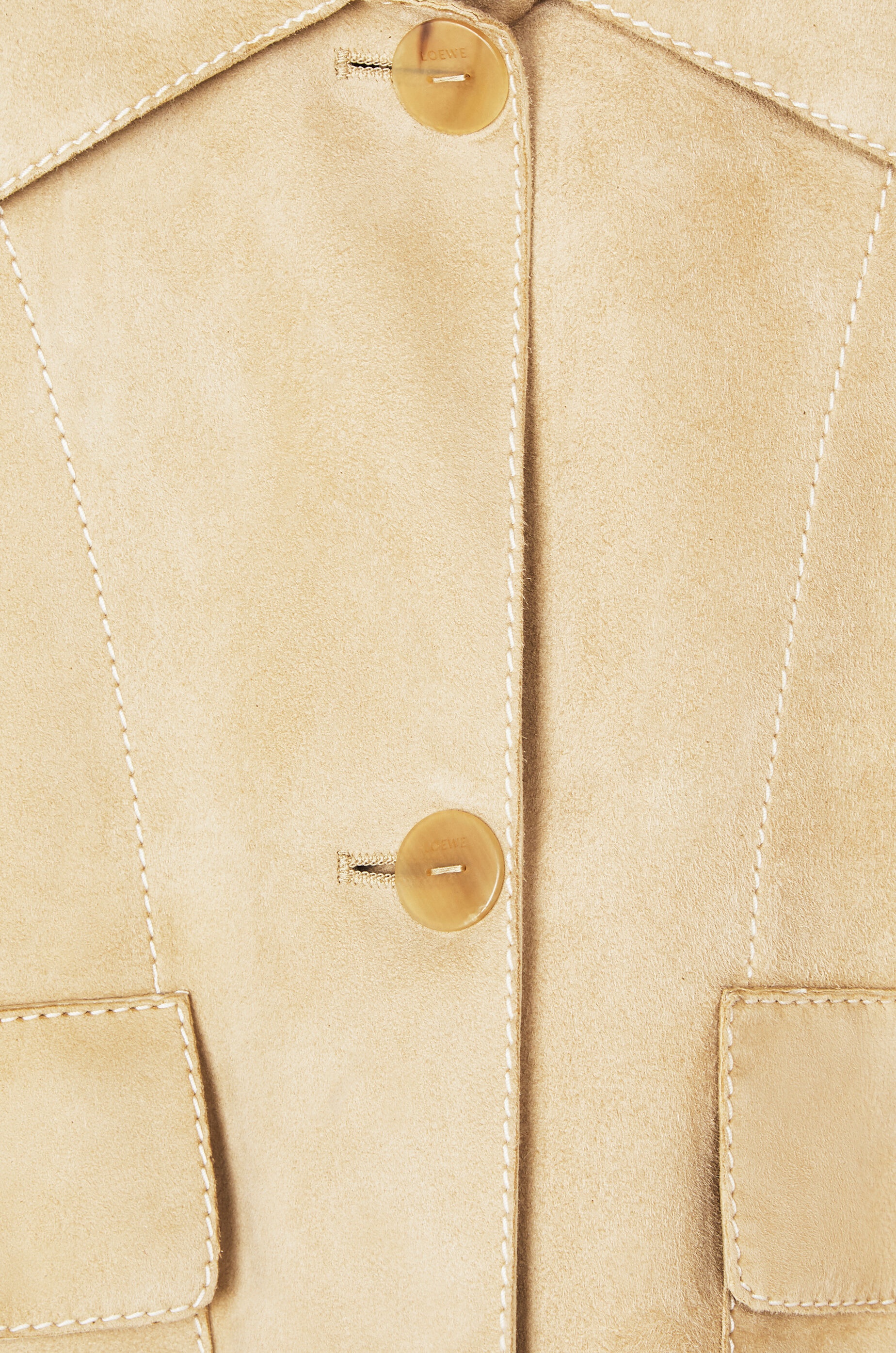 Button jacket in suede - 5