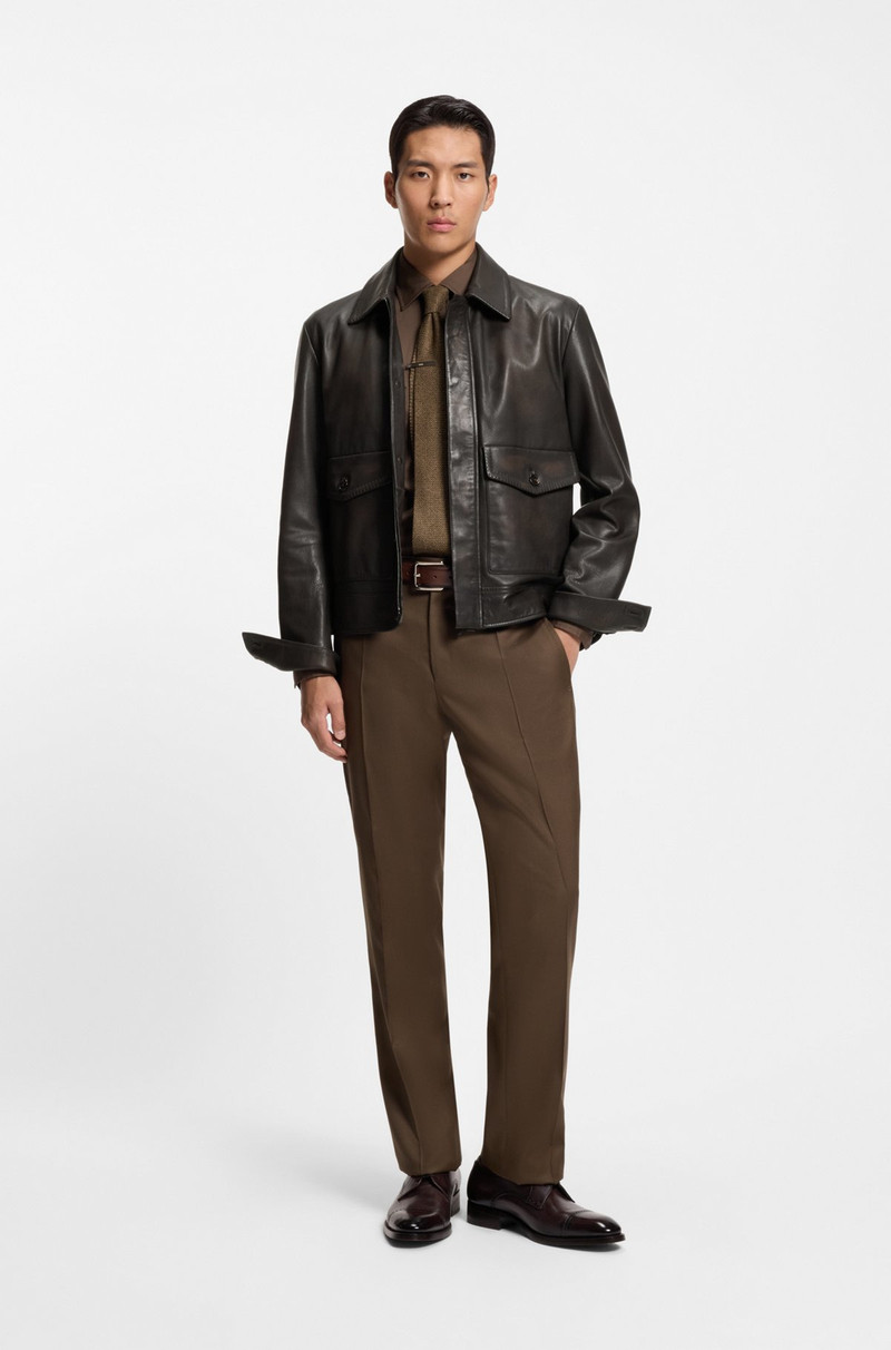 BOSS NAPPA-LEATHER JACKET IN AN AVIATOR STYLE outlook
