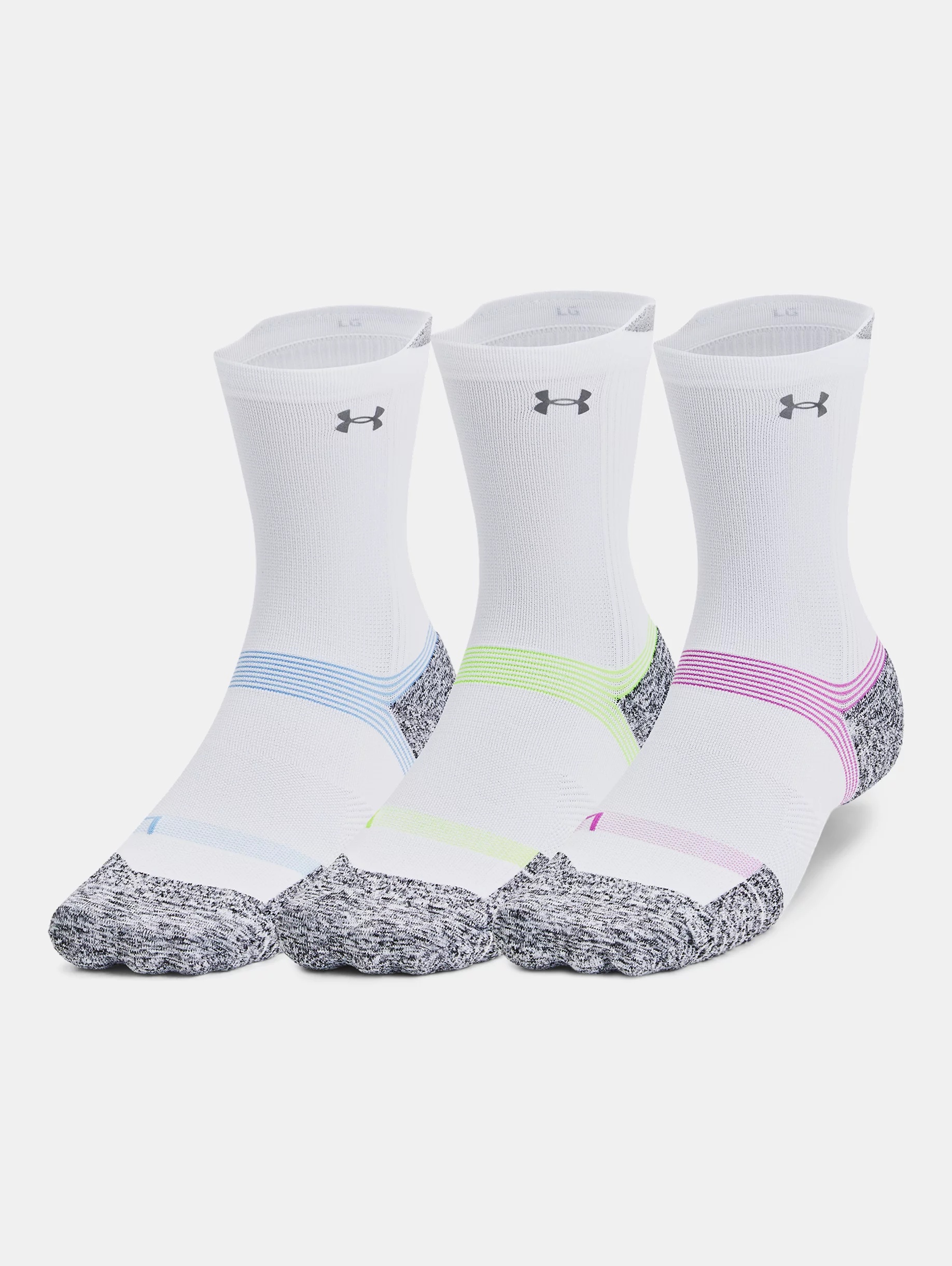 Unisex UA ArmourDry® Run Cushion 3-Pack Mid-Crew Socks - 3