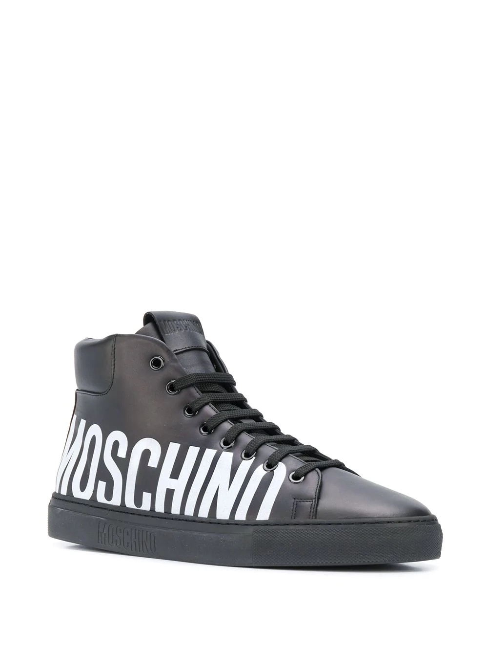 logo print hi-top sneakers - 2