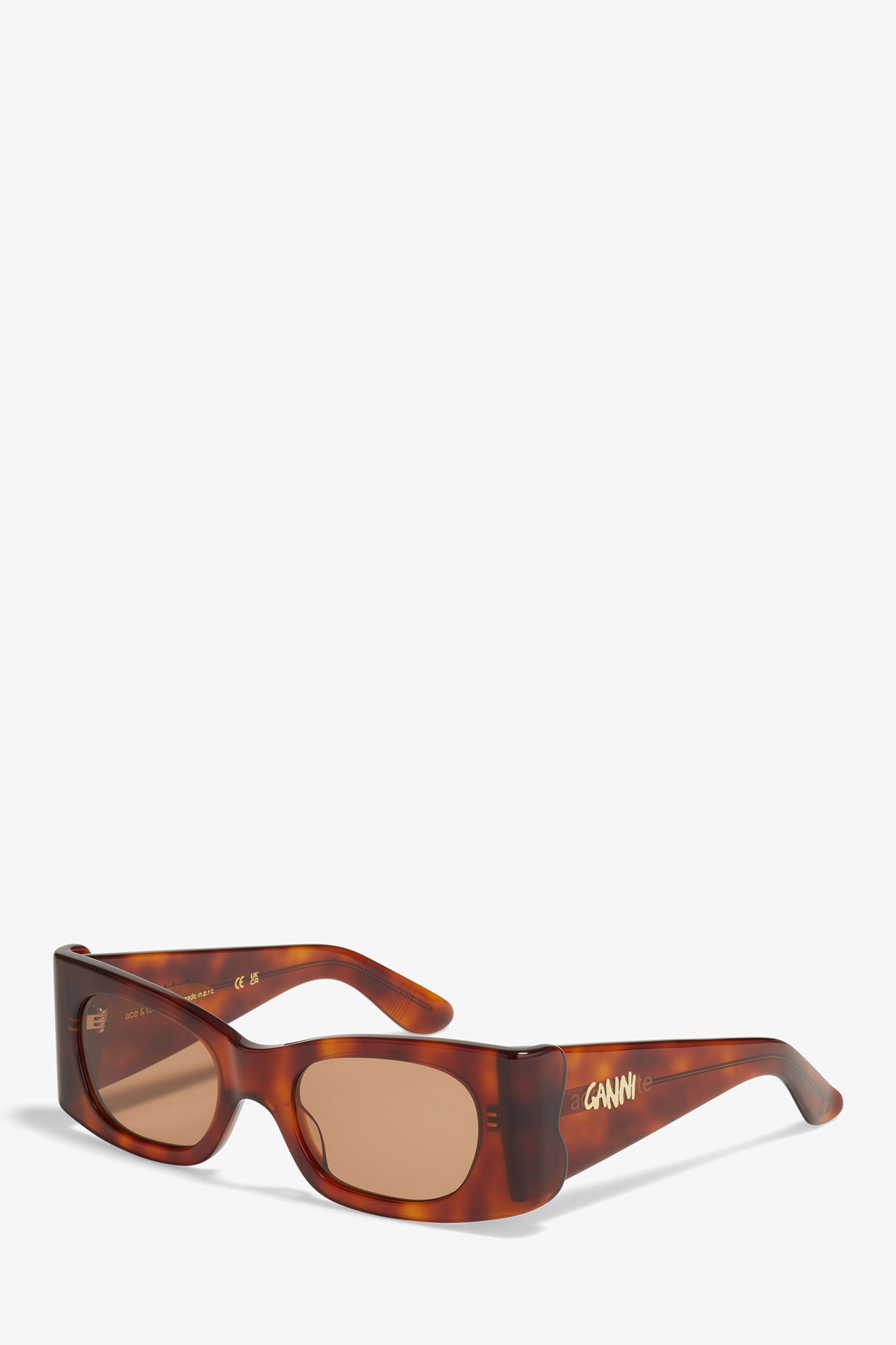 GANNI X ACE & TATE TIGER'S EYE KAYLA SUNGLASSES - 2