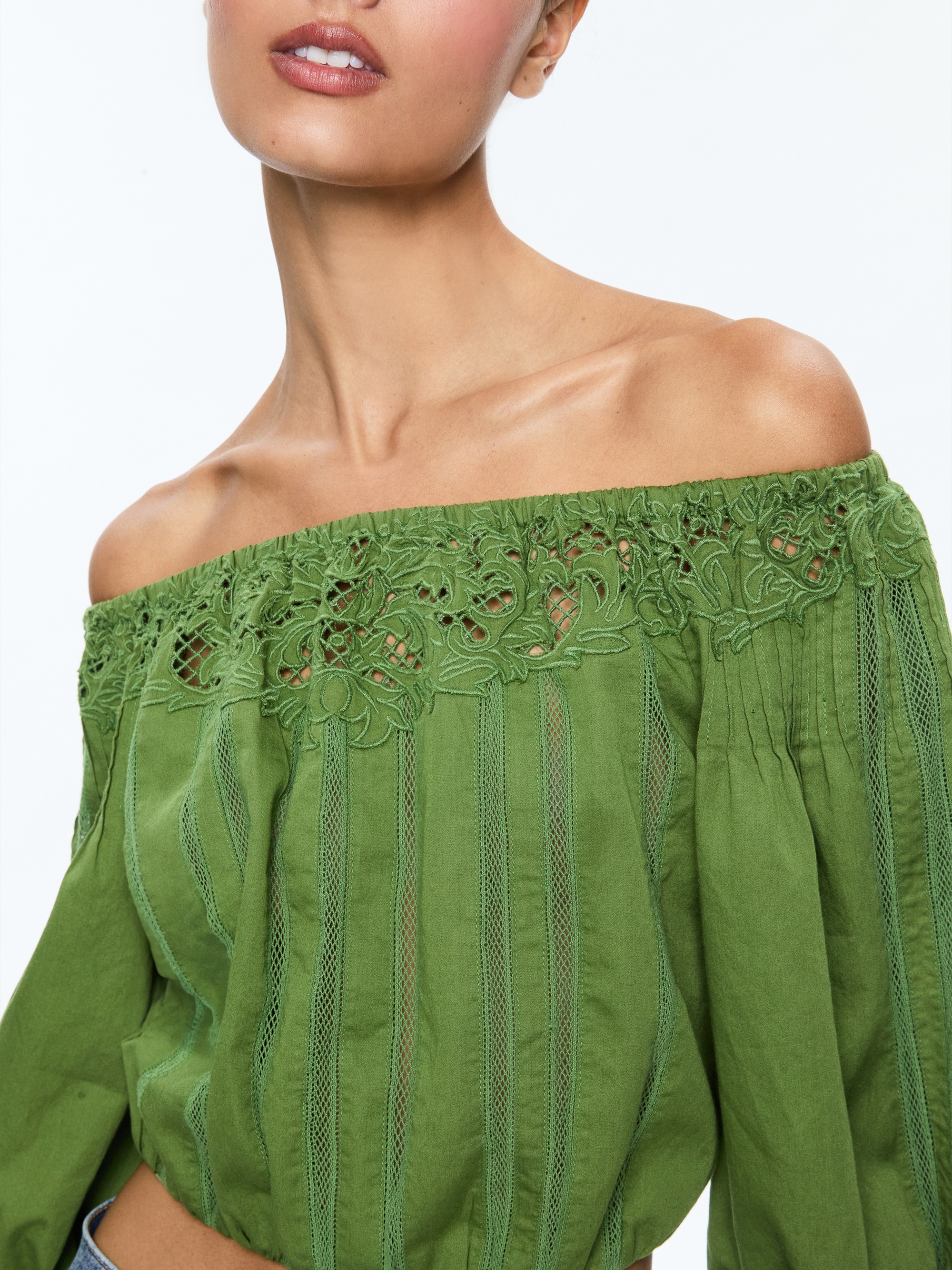 NAN EMBROIDERED OFF THE SHOULDER BLOUSE - 5