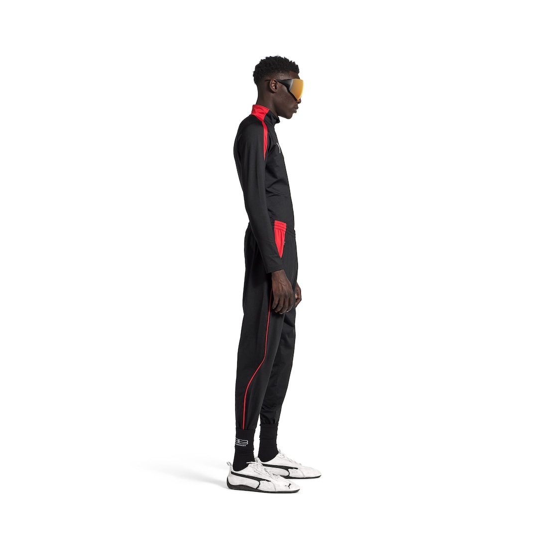 Balenciaga I Puma Half-zip Top  in Black/red - 3