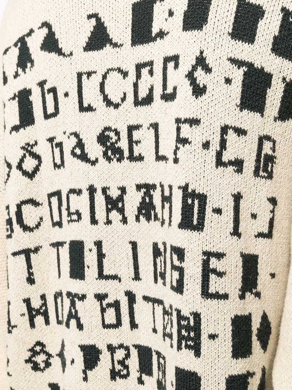 intarsia letter patterned knit jumper - 5