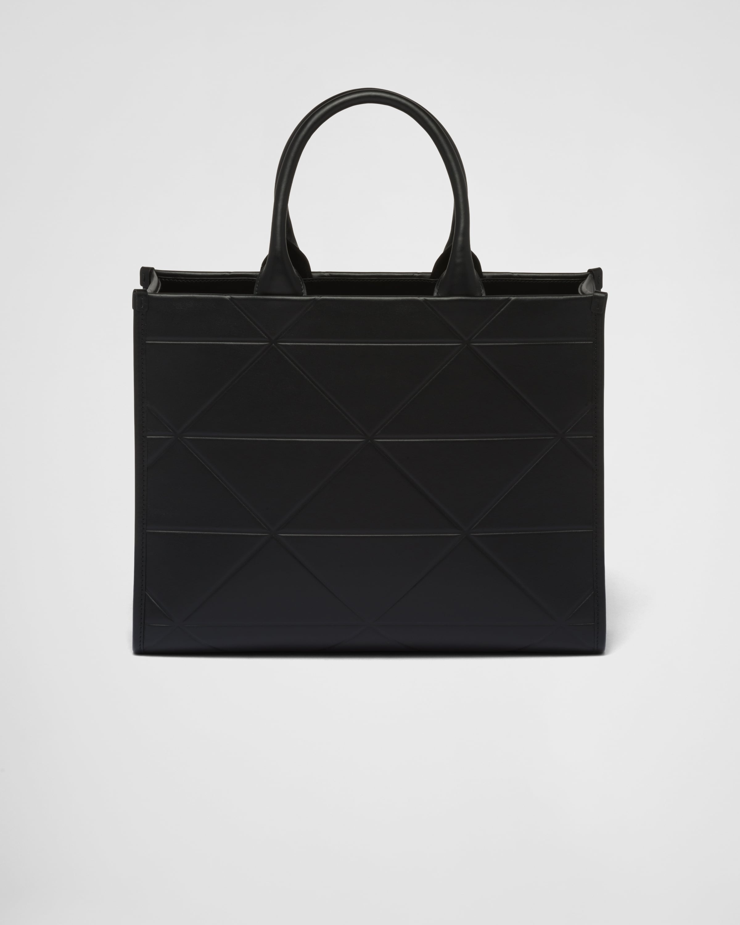 Medium leather Prada Symbole bag with topstitching - 4