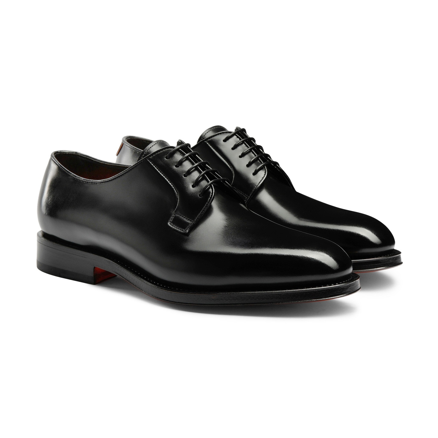 Men’s polished black leather Derby shoe - 3