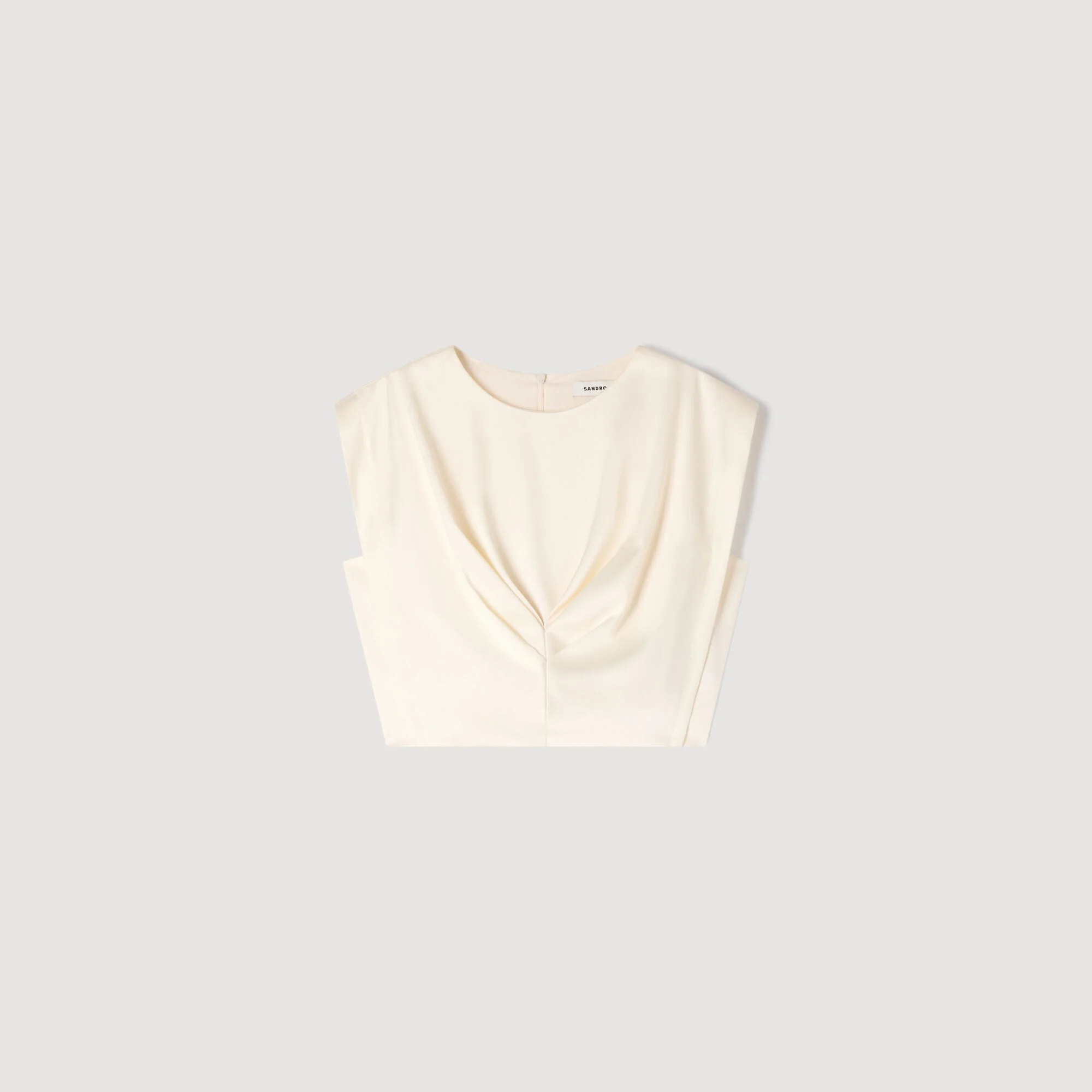 PLEATED SATIN CROP TOP - 1
