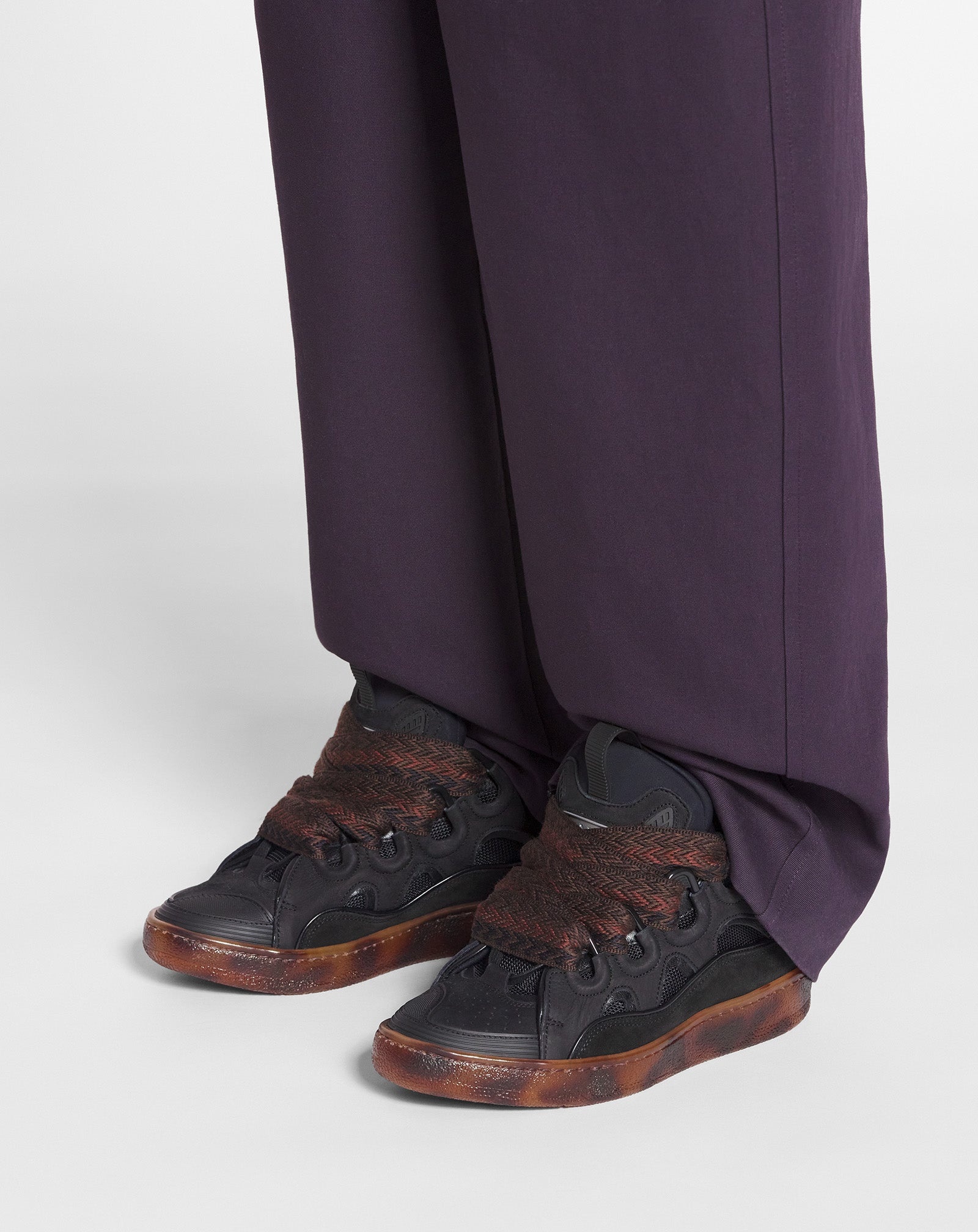 LEATHER CURB SNEAKERS - 6