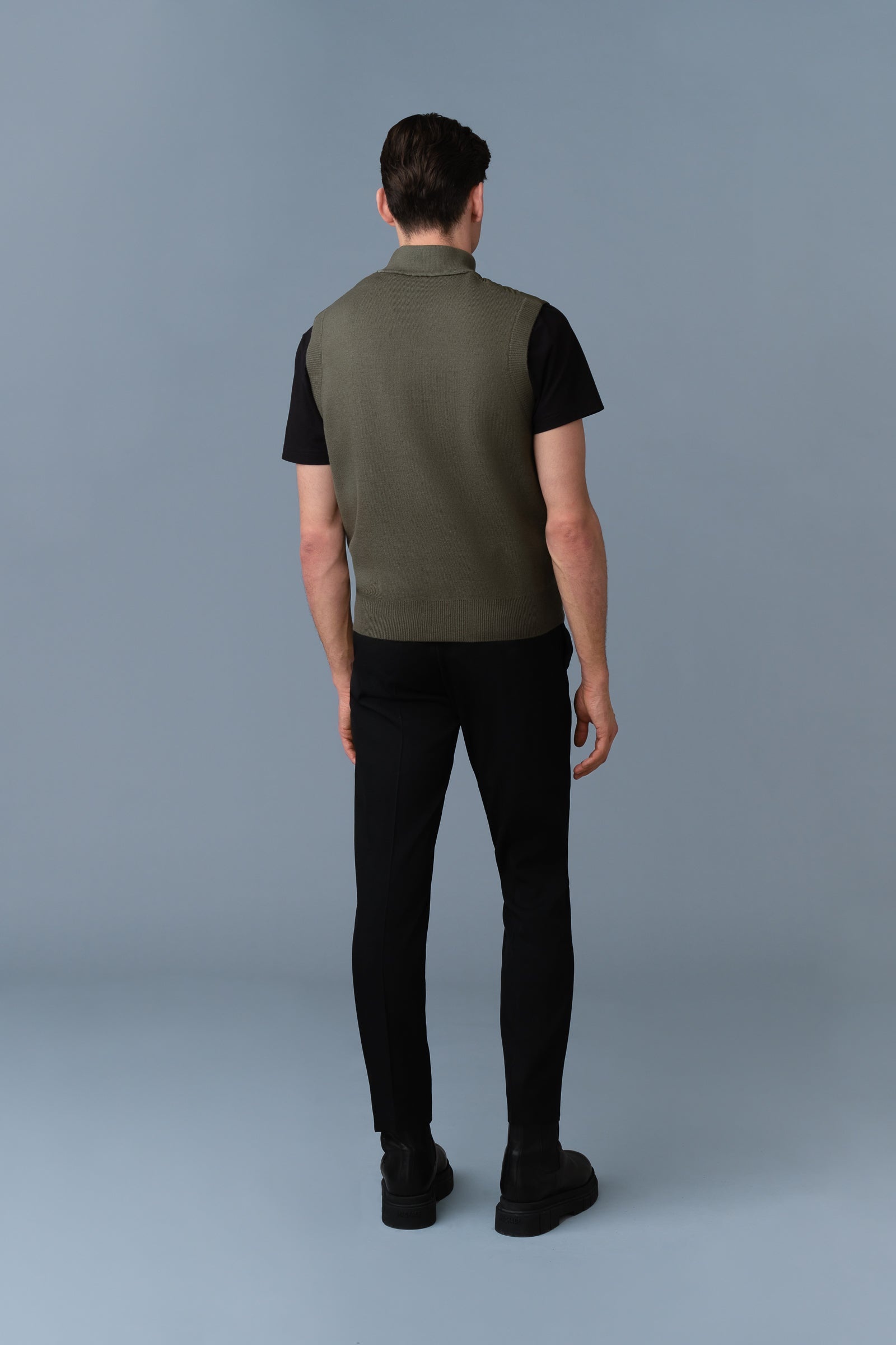 JACOB Rib Knit Light Down Vest - 5