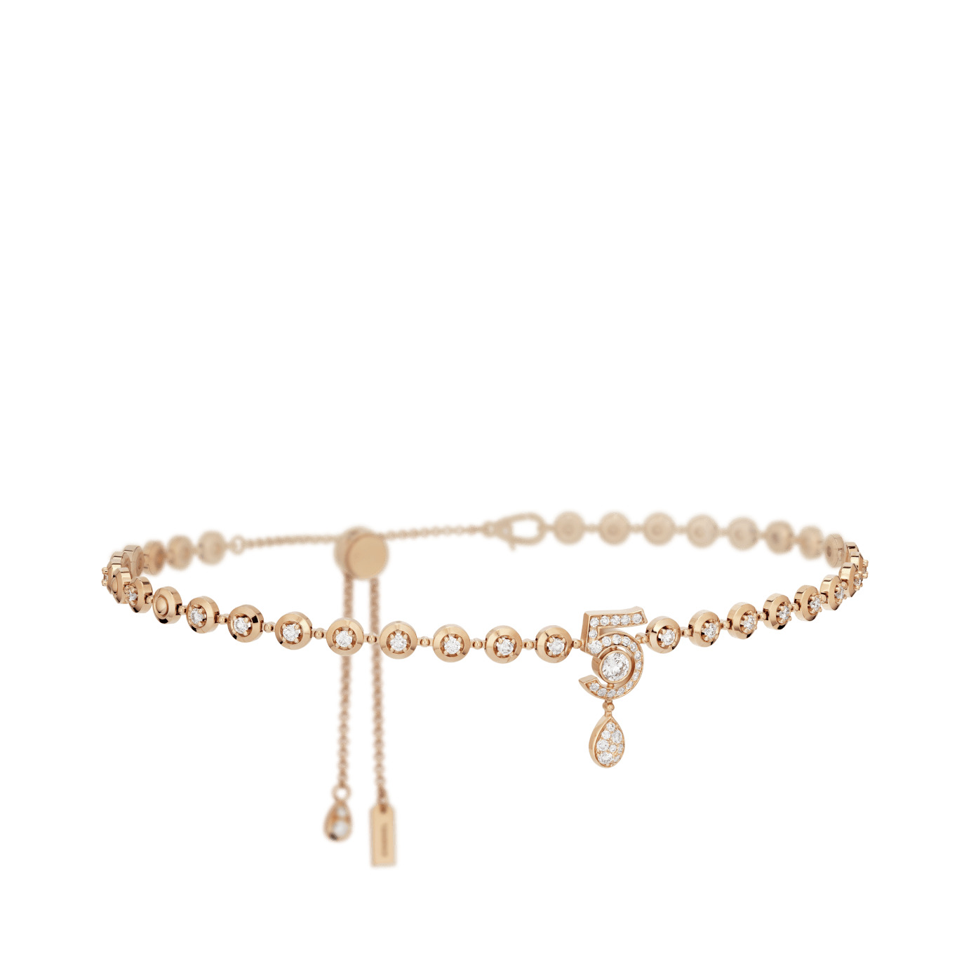 Eternal N°5 diamond line necklace - 2