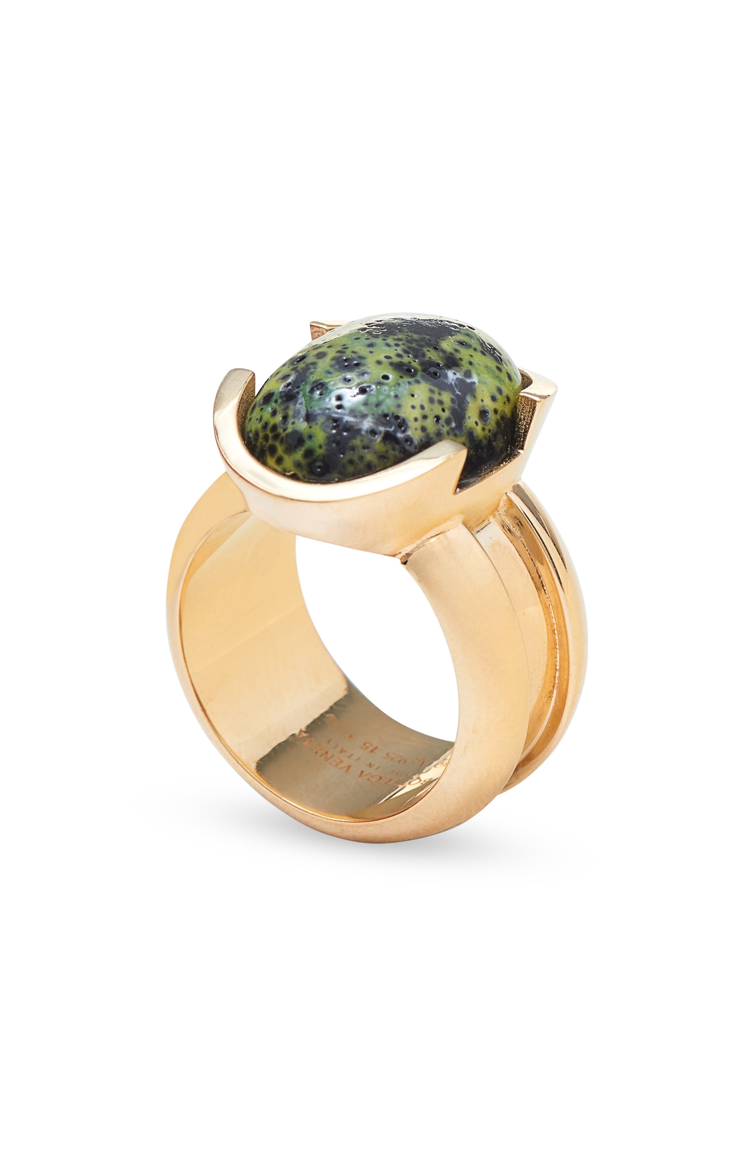 Bottega Veneta Small Ellipse Ceramic RIng in Yellow/Black/White at Nordstrom - 5
