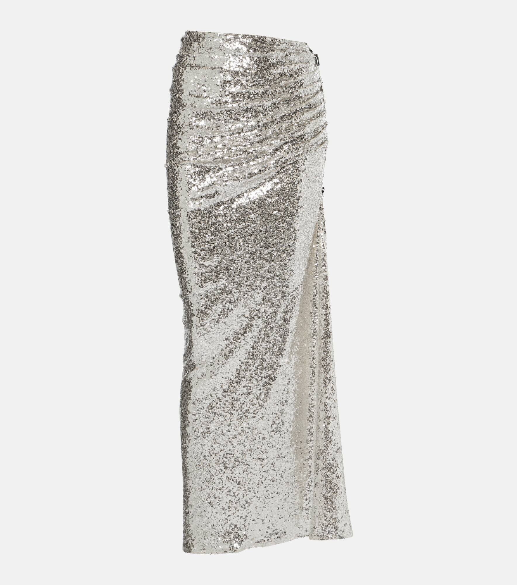 Luna draped sequined maxi skirt - 1