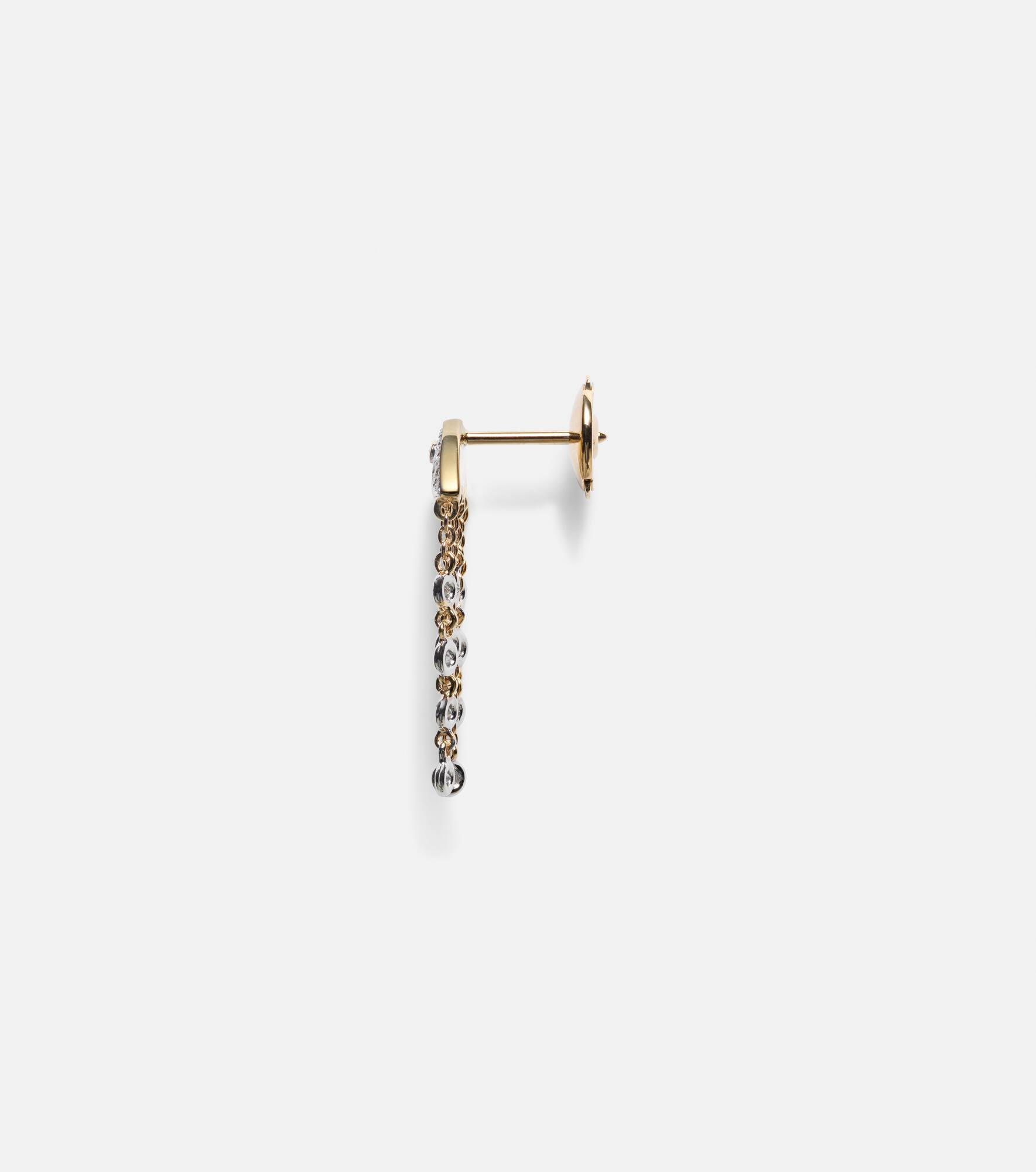 Méduse 18kt gold single earring with diamonds - 4