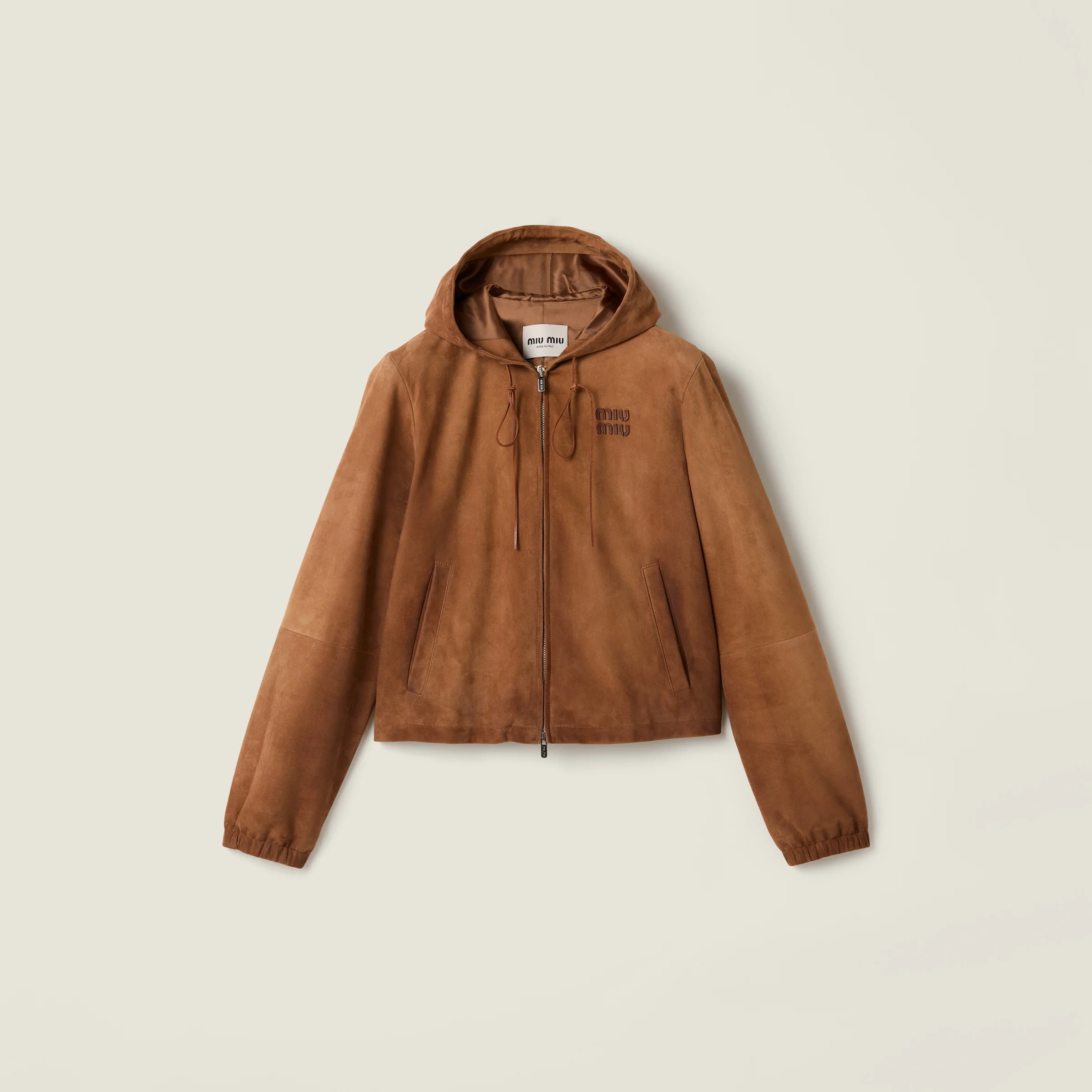 Waxed suede blouson jacket - 1