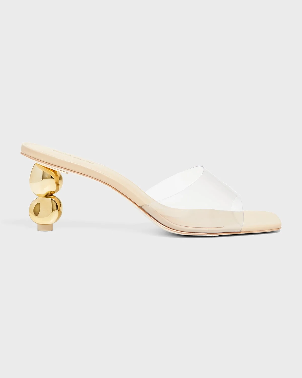 Gigi Metallic Sphere-Heel Vinyl Sandals - 1