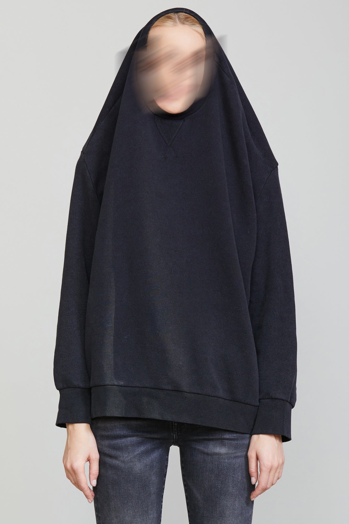 CONVERTIBLE CREWNECK - ACID BLACK - 6