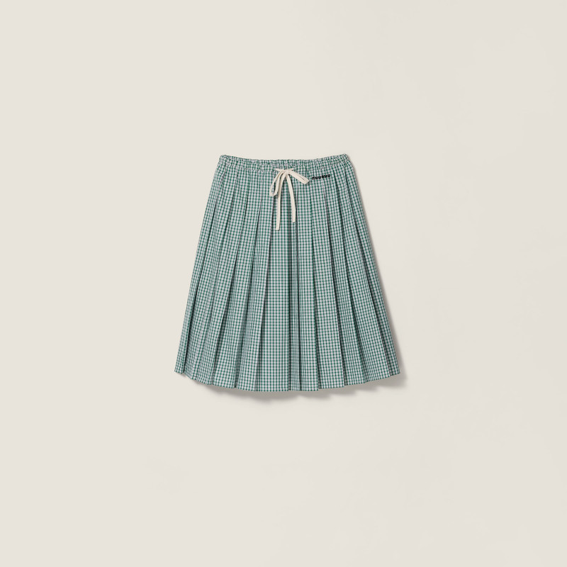Pleated checked skirt 1