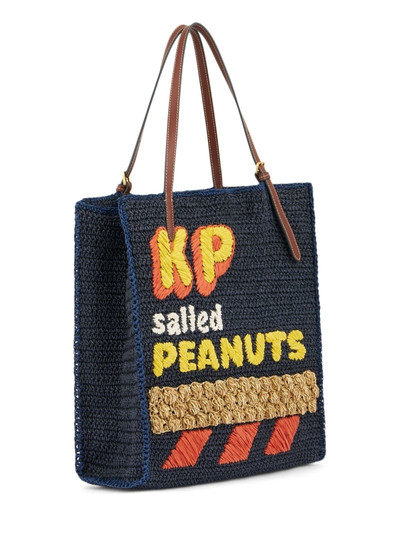 Anya Hindmarch KP Peanuts raffia tote bag outlook