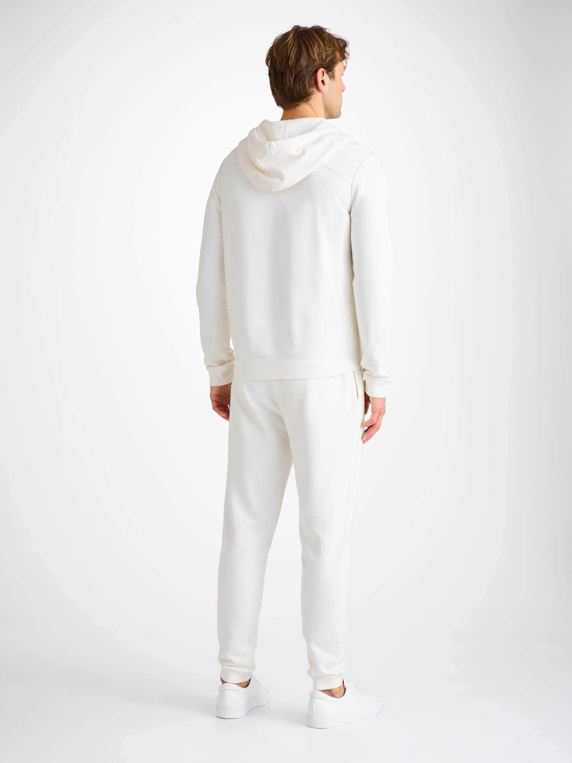 Men's Hoodie Quinn Cotton Modal White - 4