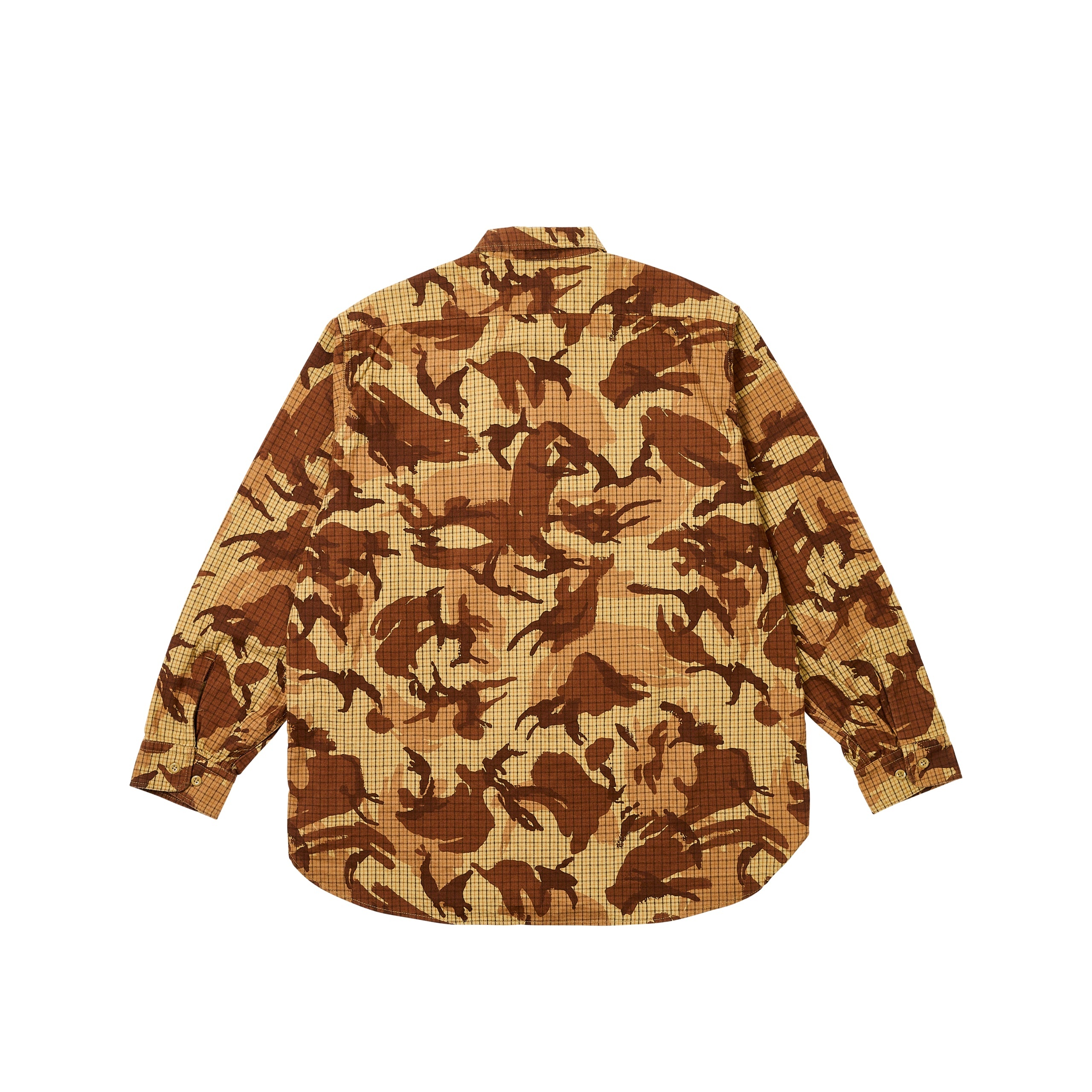PALACE BEAMS PLUS WORK SHIRT BEIGE TATTERSOLE CAMO - 2
