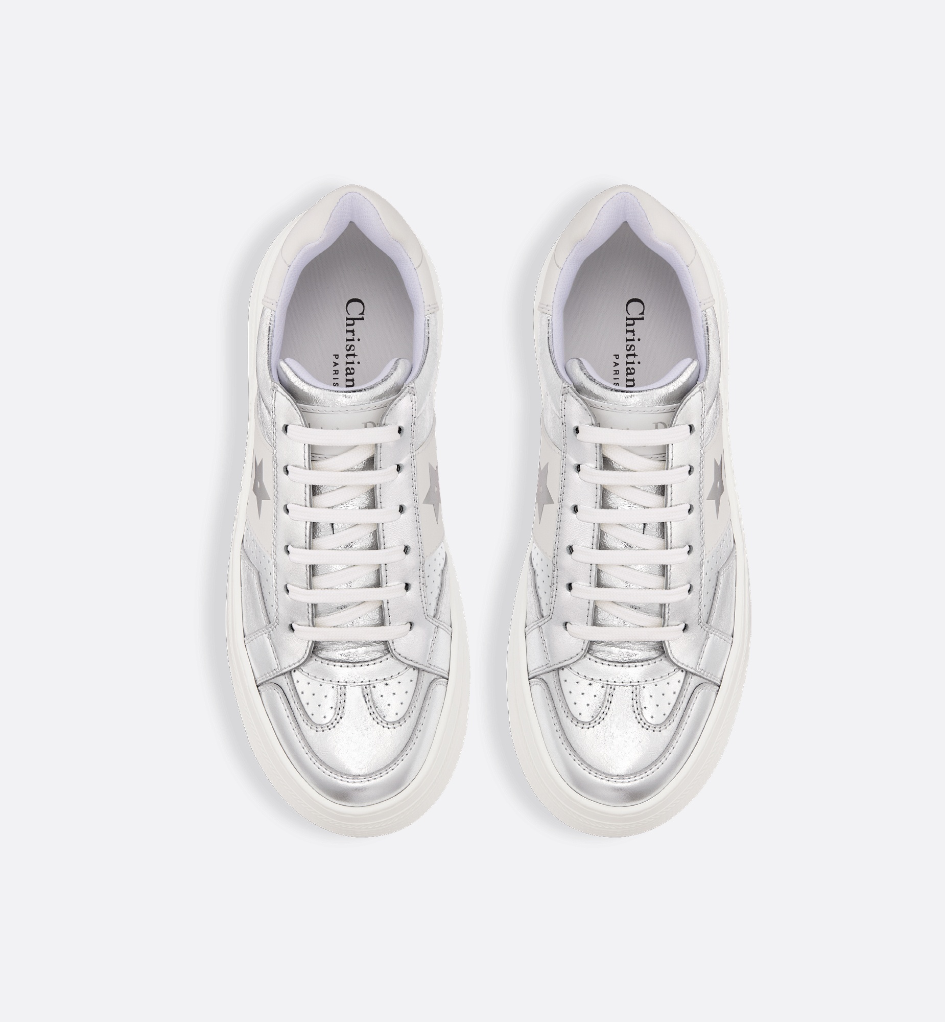 【ギラギラシルバー★】Dior Star プラットフォームスニーカー Dior Dior Star Platform Sneaker | REVERSIBLE