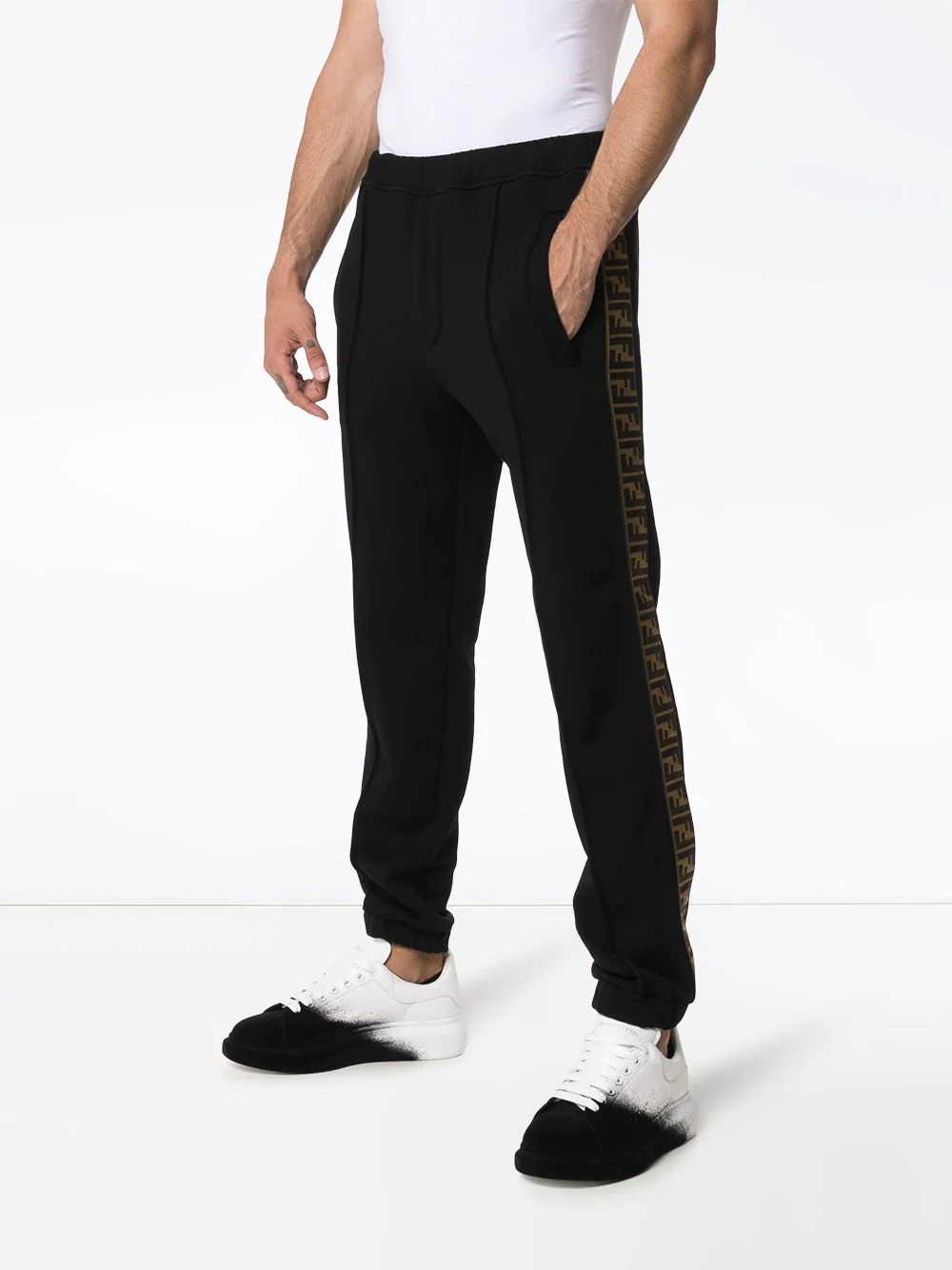 logo stripe track pants - 3