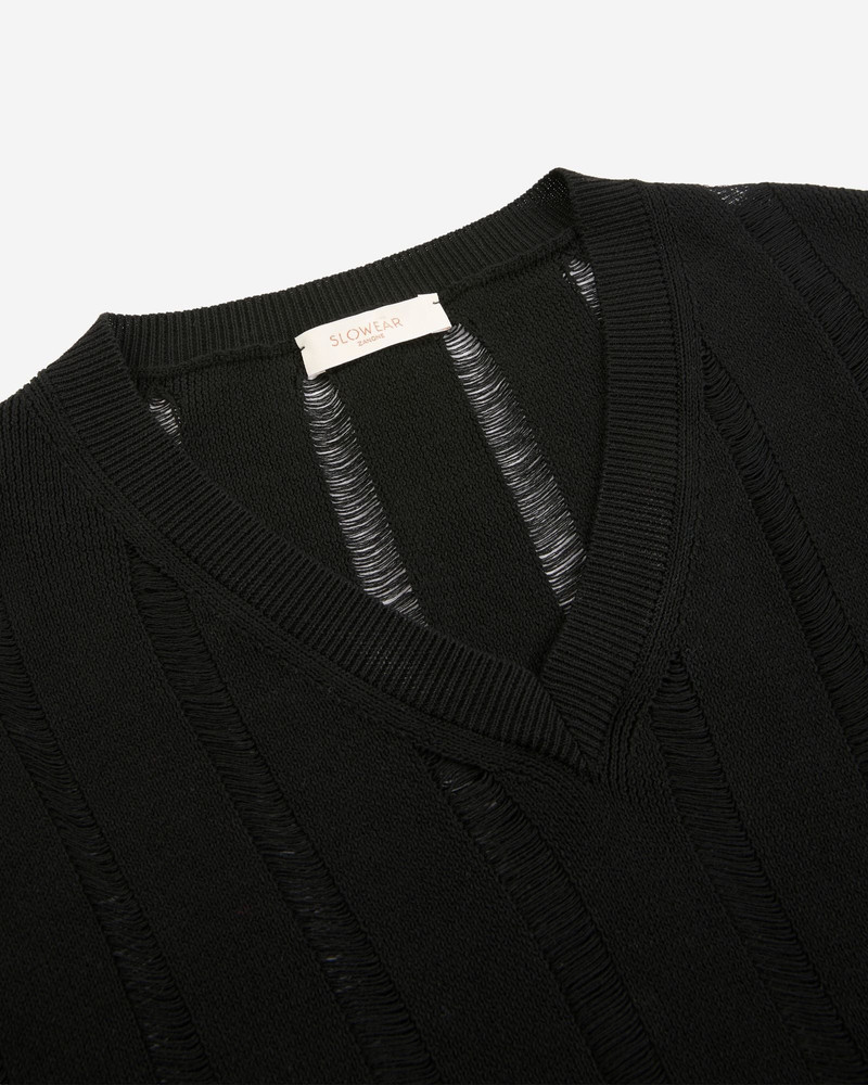 SLOWEAR Slim fit cotton crêpe sweater outlook