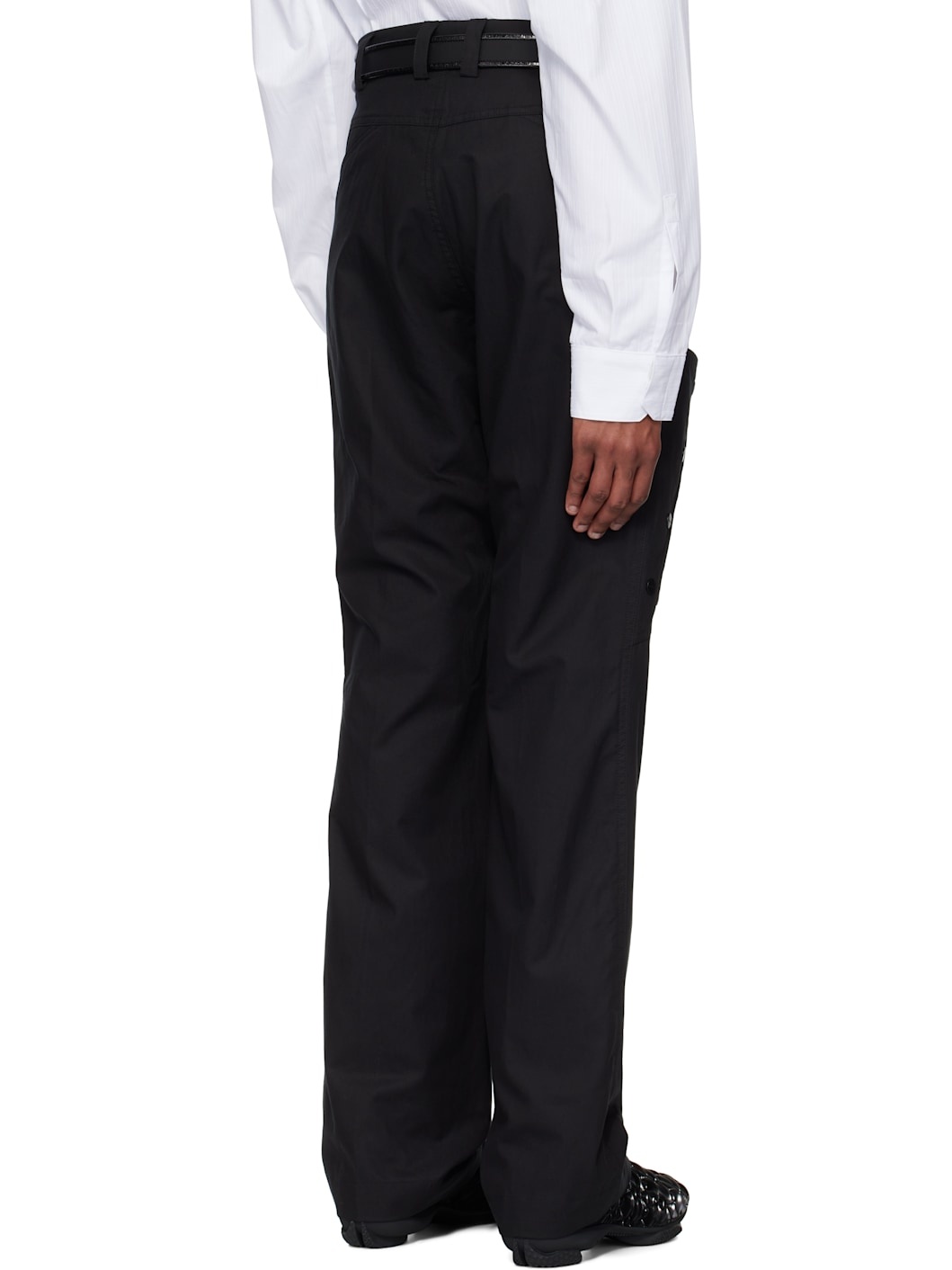 Black Inex Snap Trousers - 3
