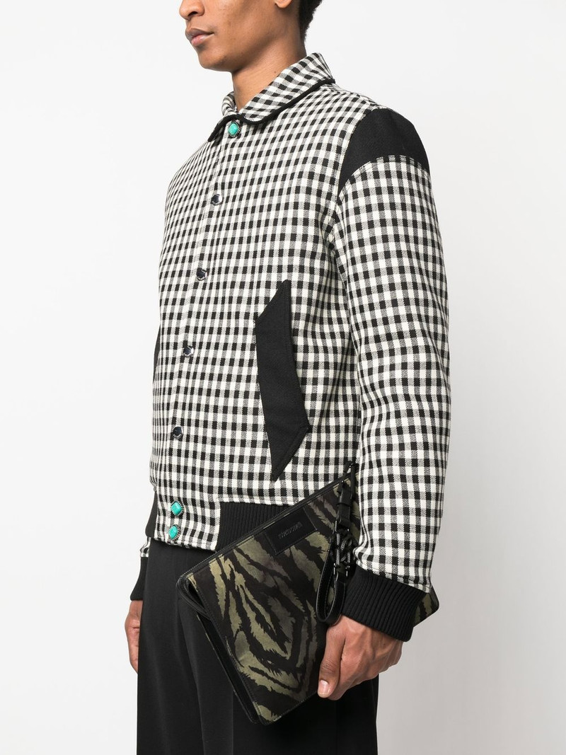 Roberto Cavalli tiger-print leather pouch outlook