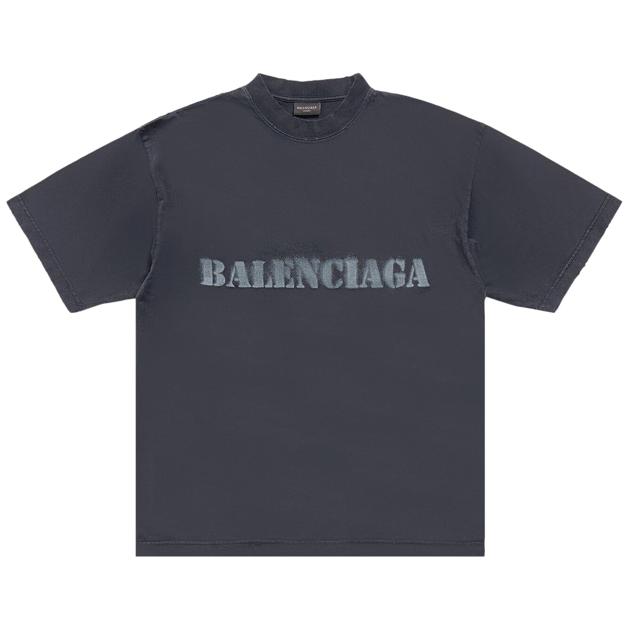 Balenciaga Stencil Type T-Shirt Medium Fit 'Black' - 1